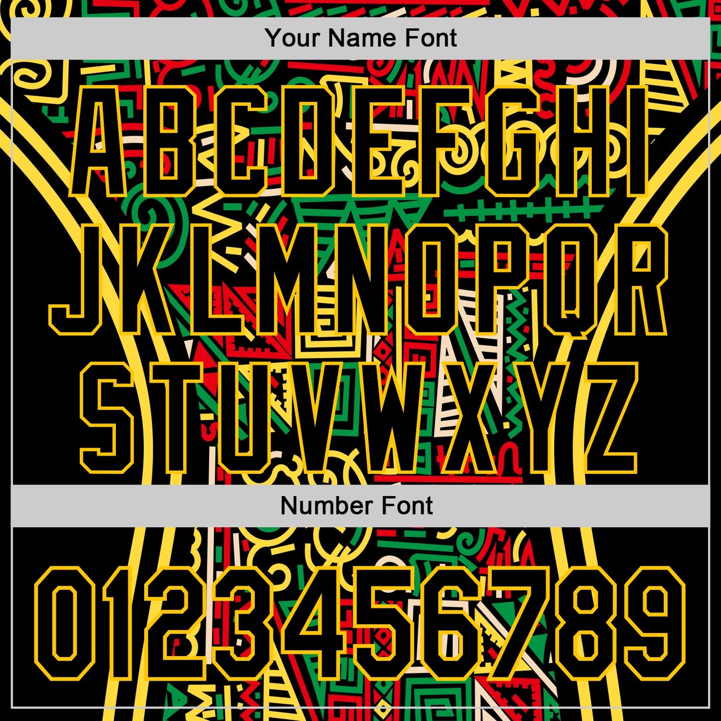 Custom Black Yellow Green-Red 3D Pattern Design Black History Month African Ethnicity Style Abstract Geometric Authentic Baseball Jersey view 5