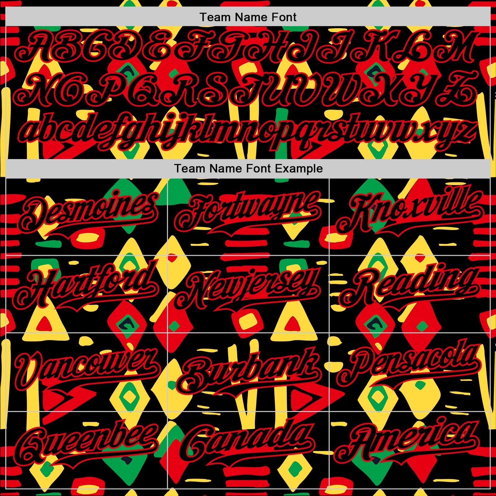 Custom Black Fire Red Green-Yellow 3D Pattern Design Black History Month African Ethnicity Style Abstract Geometric Authentic Baseball Jersey view 4