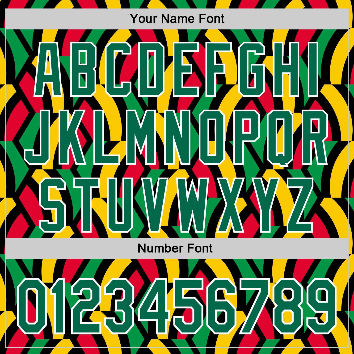 Custom Black Kelly Green Red Yellow-White 3D Pattern Design Black History Month African Ethnicity Style Abstract Geometric Authentic Baseball Jersey view 5