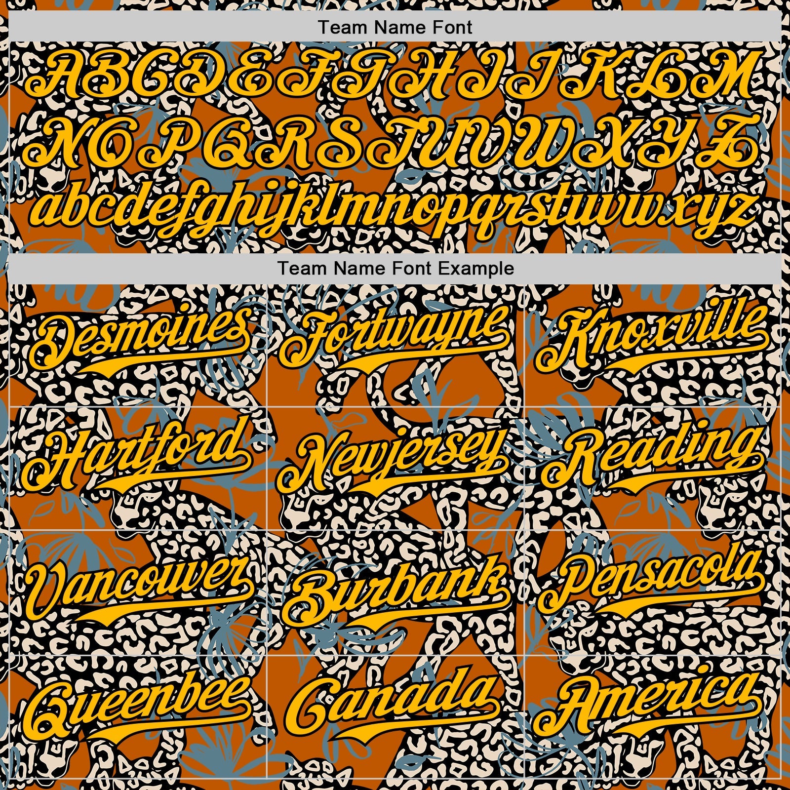 Custom Texas Orange Gold-Black 3D Pattern Design Black History Month Animal Leopard Authentic Baseball Jersey view 4