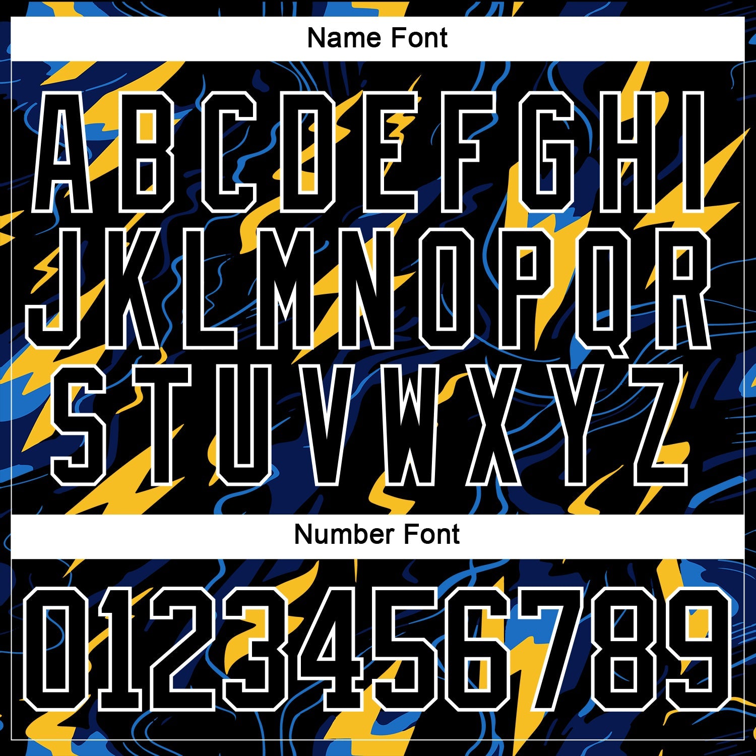 Custom Black Yellow Blue-White Lightning Hockey Lace Neck Jersey view 7