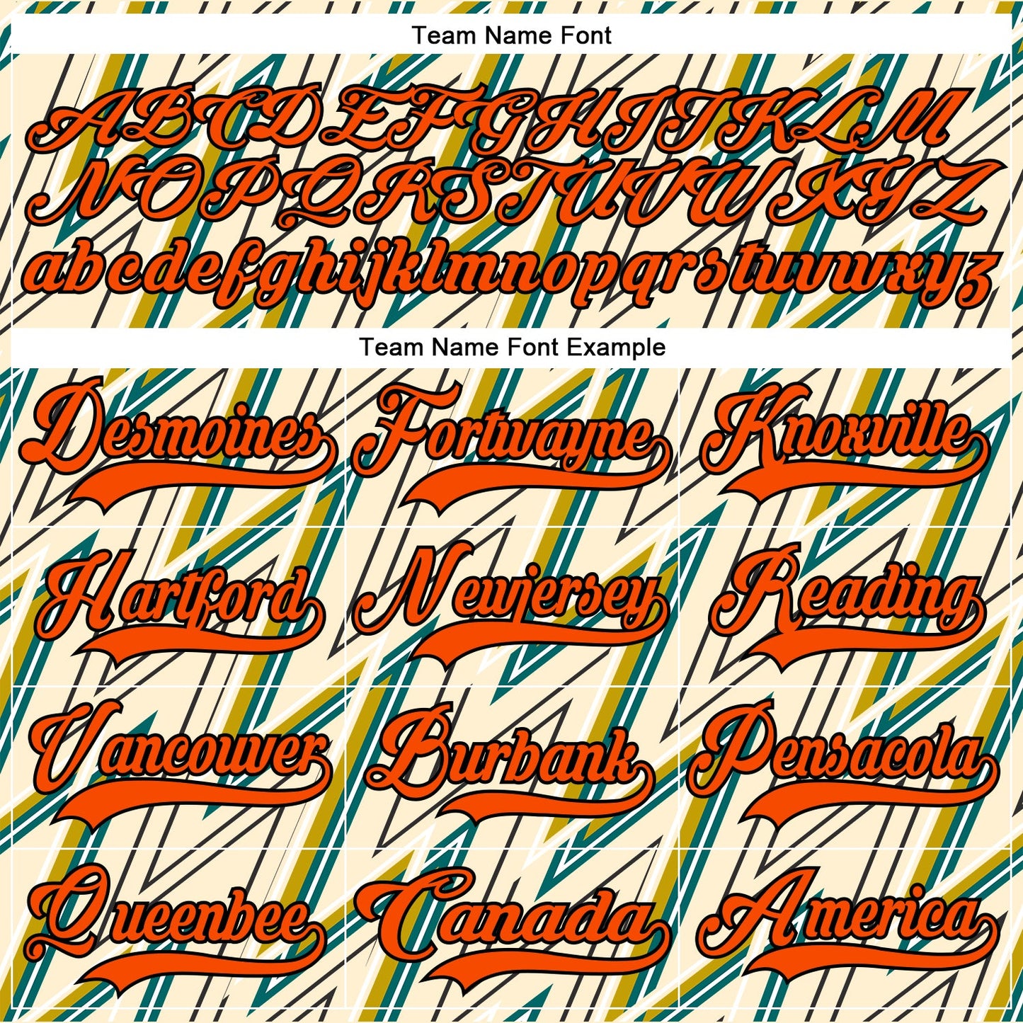 Custom Cream Orange Green Yellow-Black Lightning Hockey Lace Neck Jersey view 6