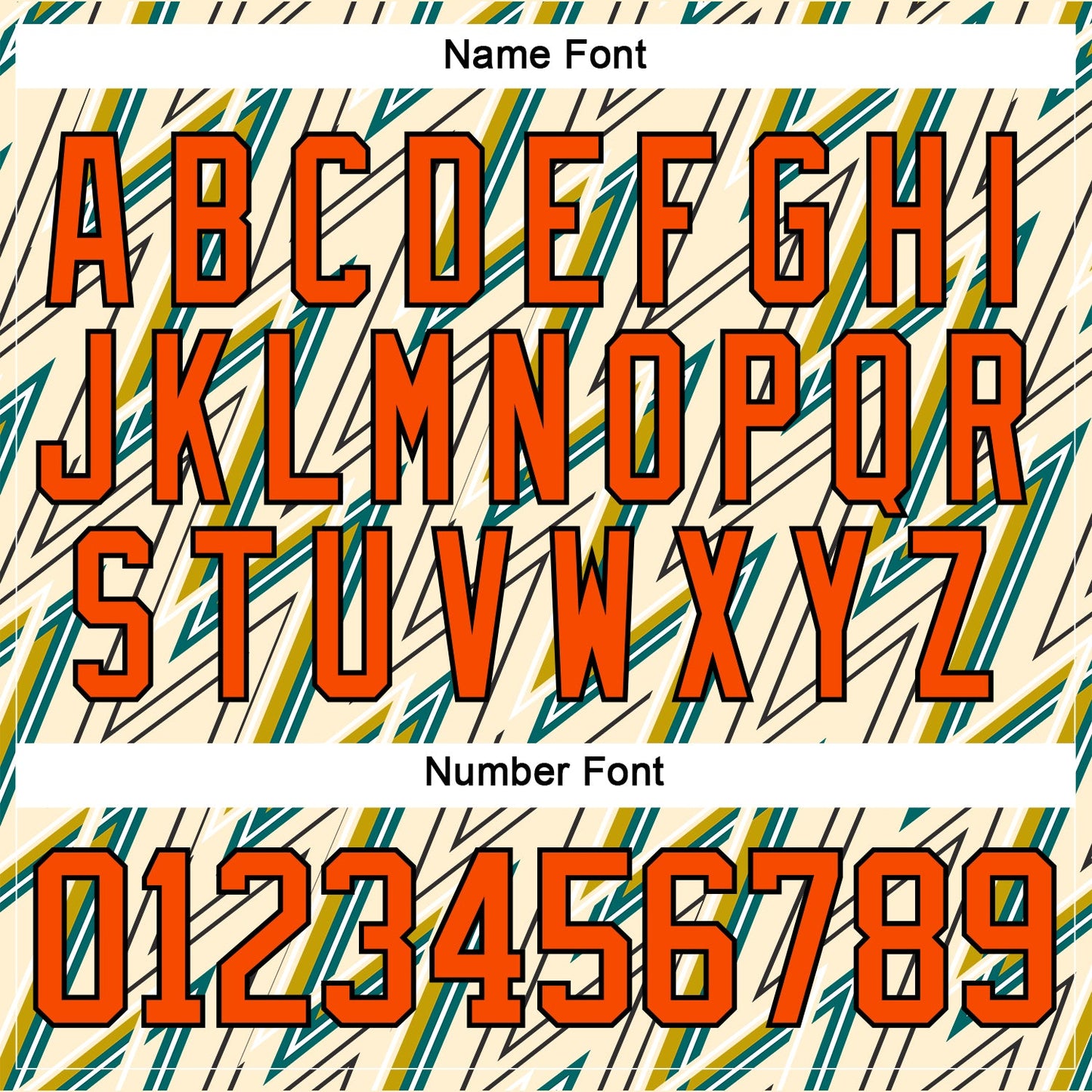 Custom Cream Orange Green Yellow-Black Lightning Hockey Lace Neck Jersey view 7