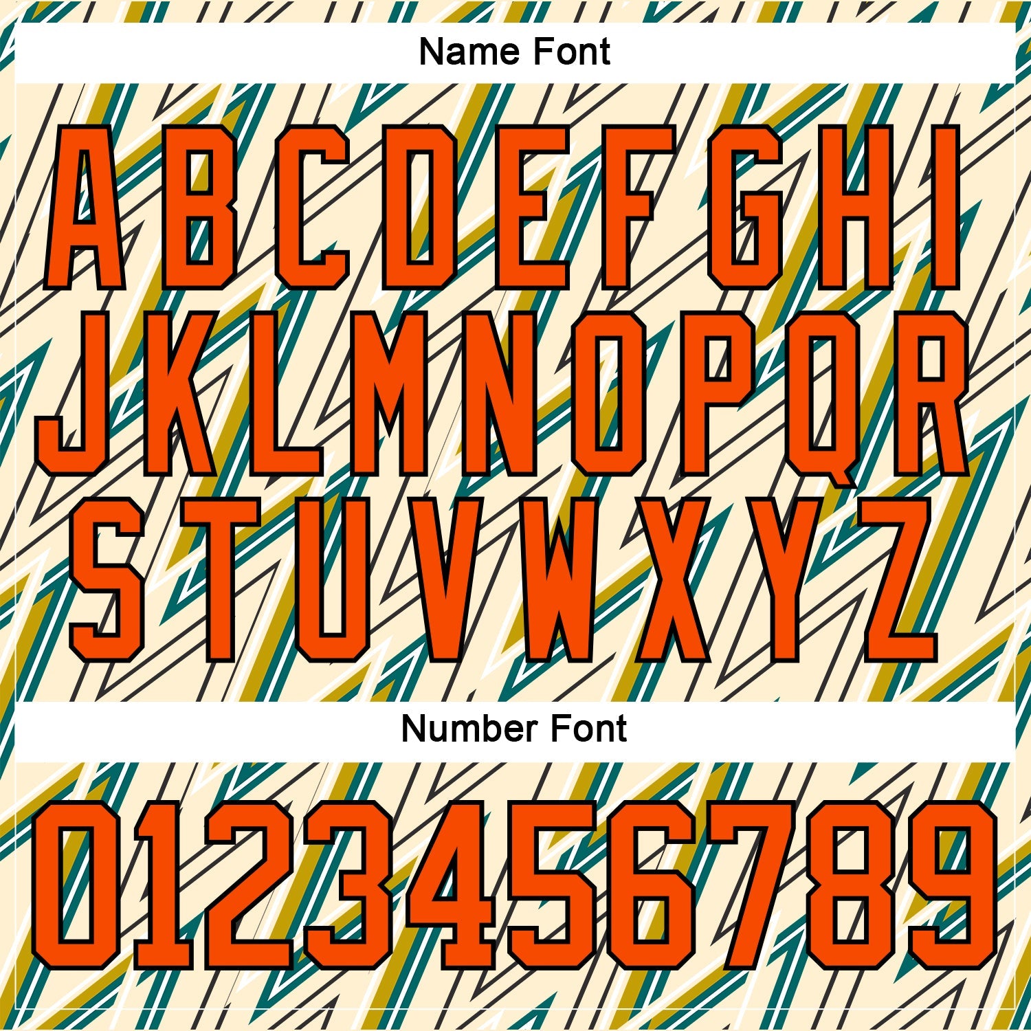 Custom Cream Orange Green Yellow-Black Lightning Hockey Lace Neck Jersey view 7