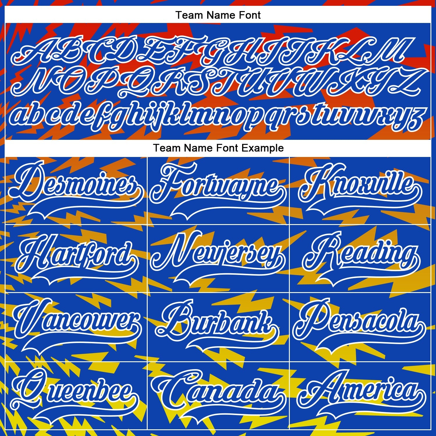 Custom Thunder Blue Red Yellow-White Lightning Hockey Lace Neck Jersey view 6