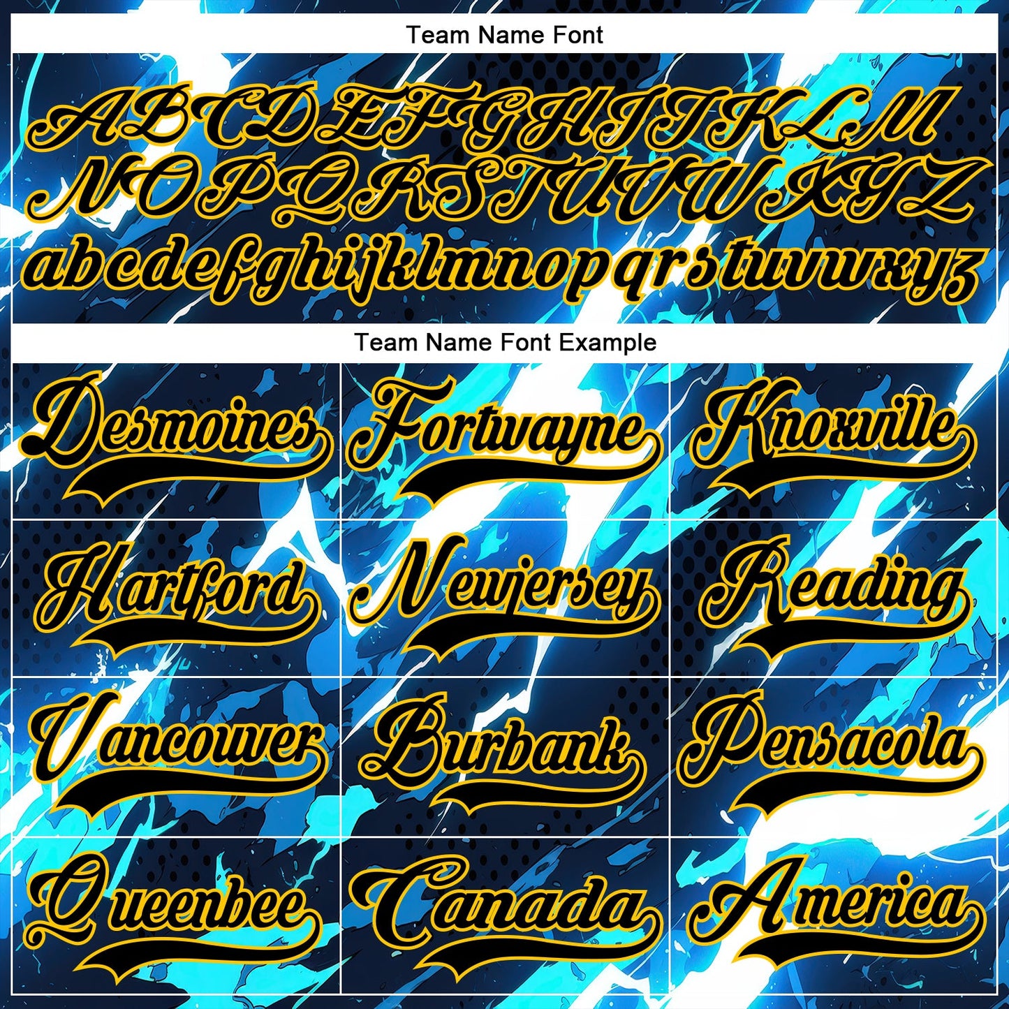 Custom Black Blue Yellow-White Lightning Hockey Lace Neck Jersey view 6