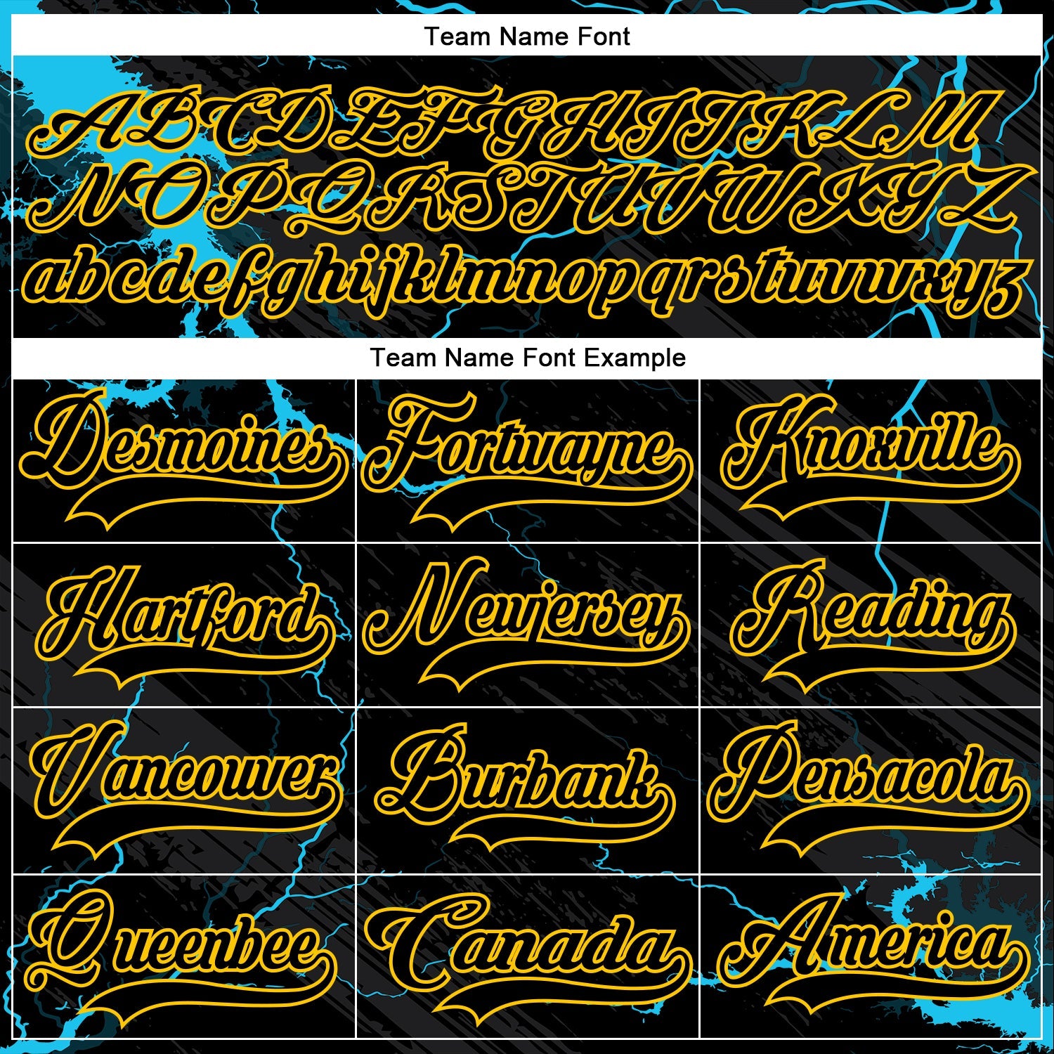 Custom Black Blue-Yellow Lightning Hockey Lace Neck Jersey view 6