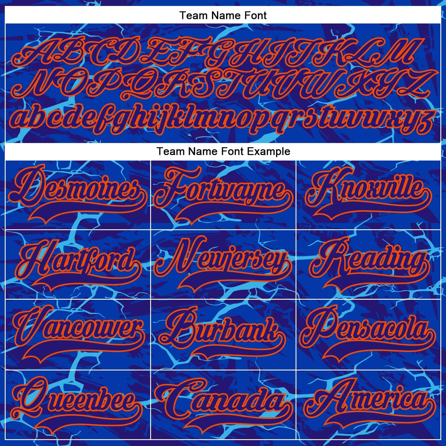 Custom Dark Purple Blue-Orange Lightning Hockey Lace Neck Jersey view 6