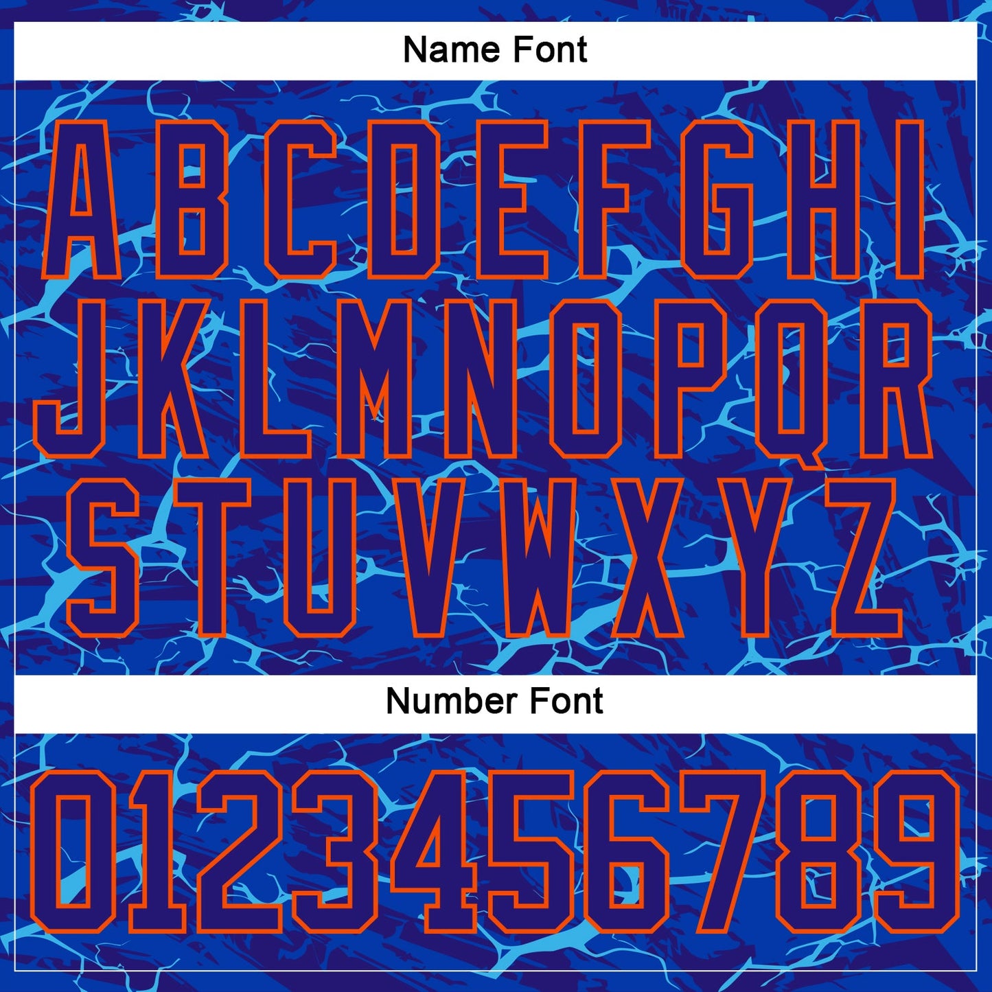 Custom Dark Purple Blue-Orange Lightning Hockey Lace Neck Jersey view 7