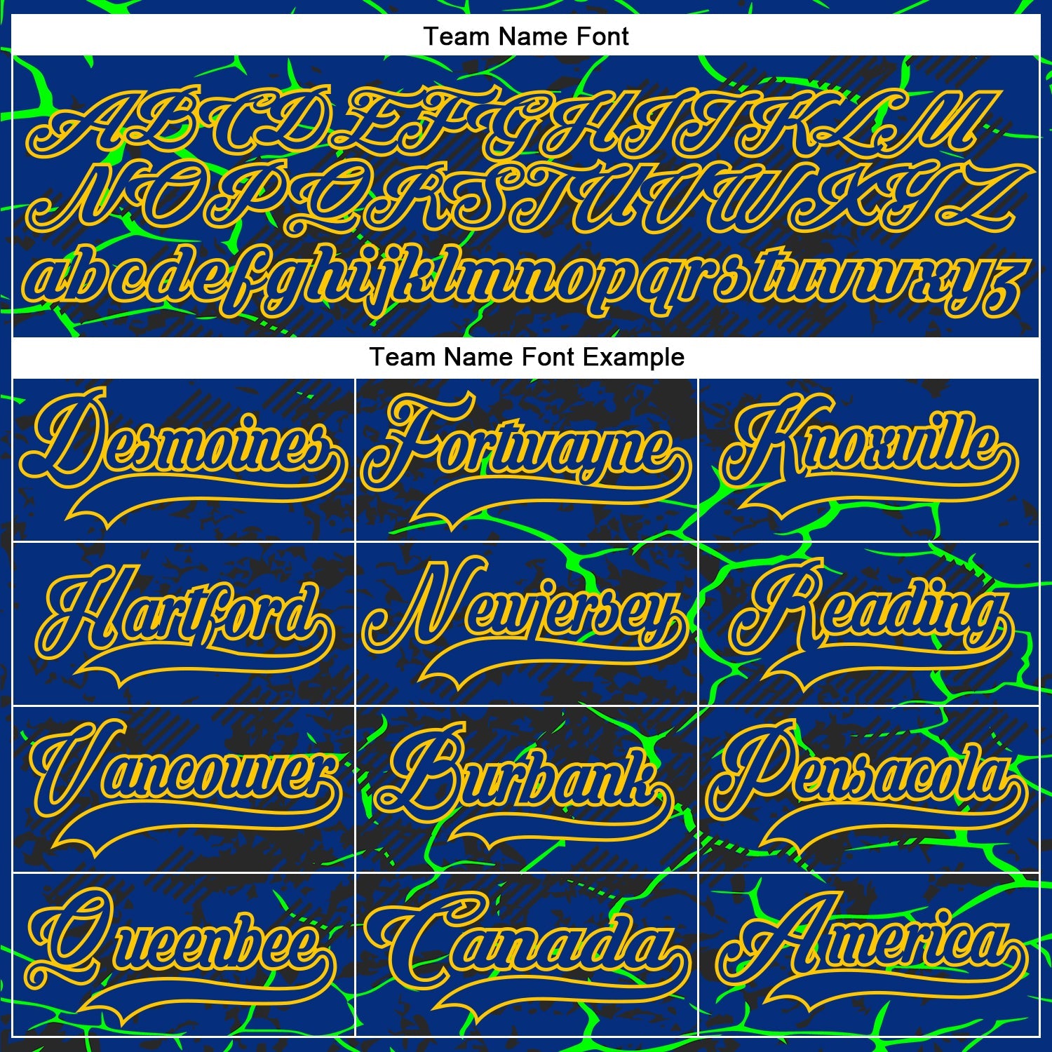 Custom Royal Green Black-Yellow Lightning Hockey Lace Neck Jersey view 6