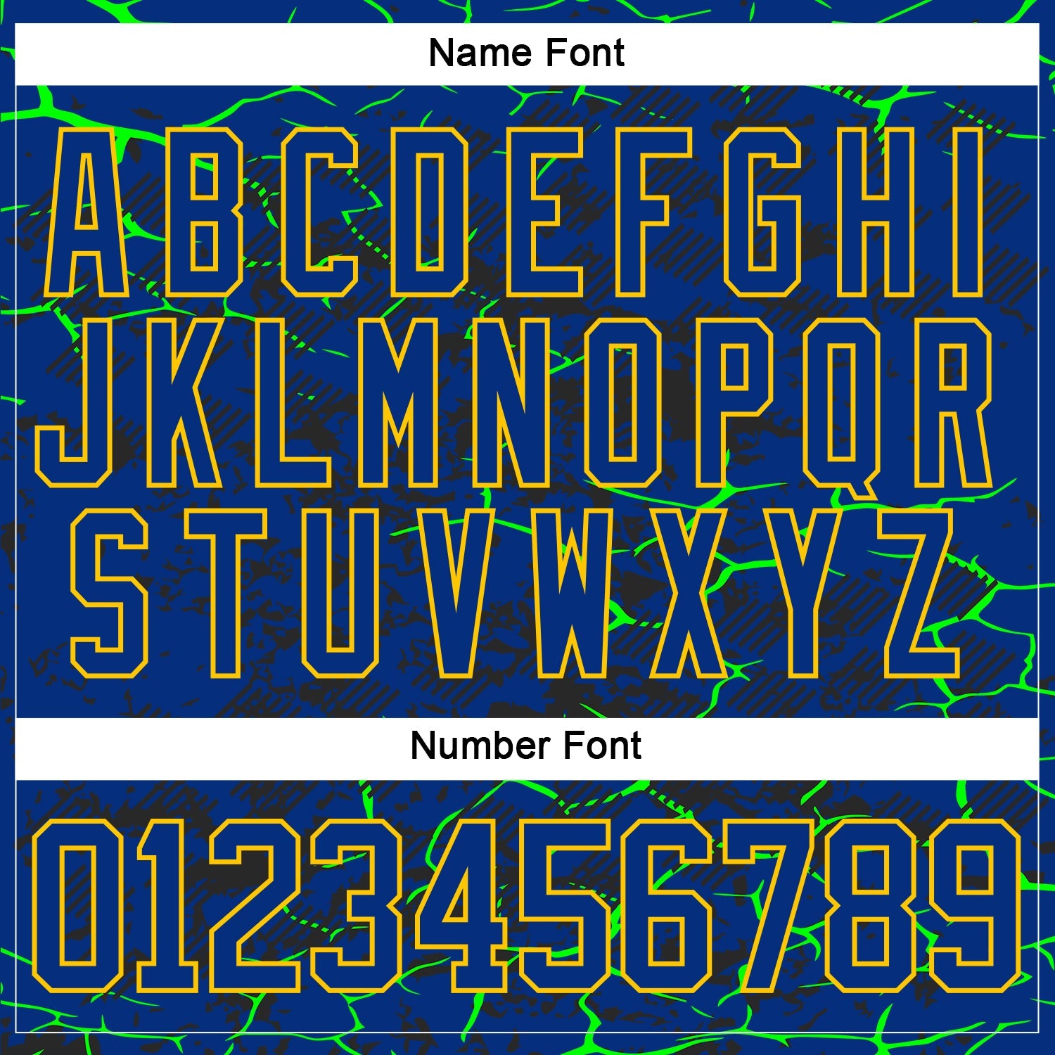 Custom Royal Green Black-Yellow Lightning Hockey Lace Neck Jersey view 7