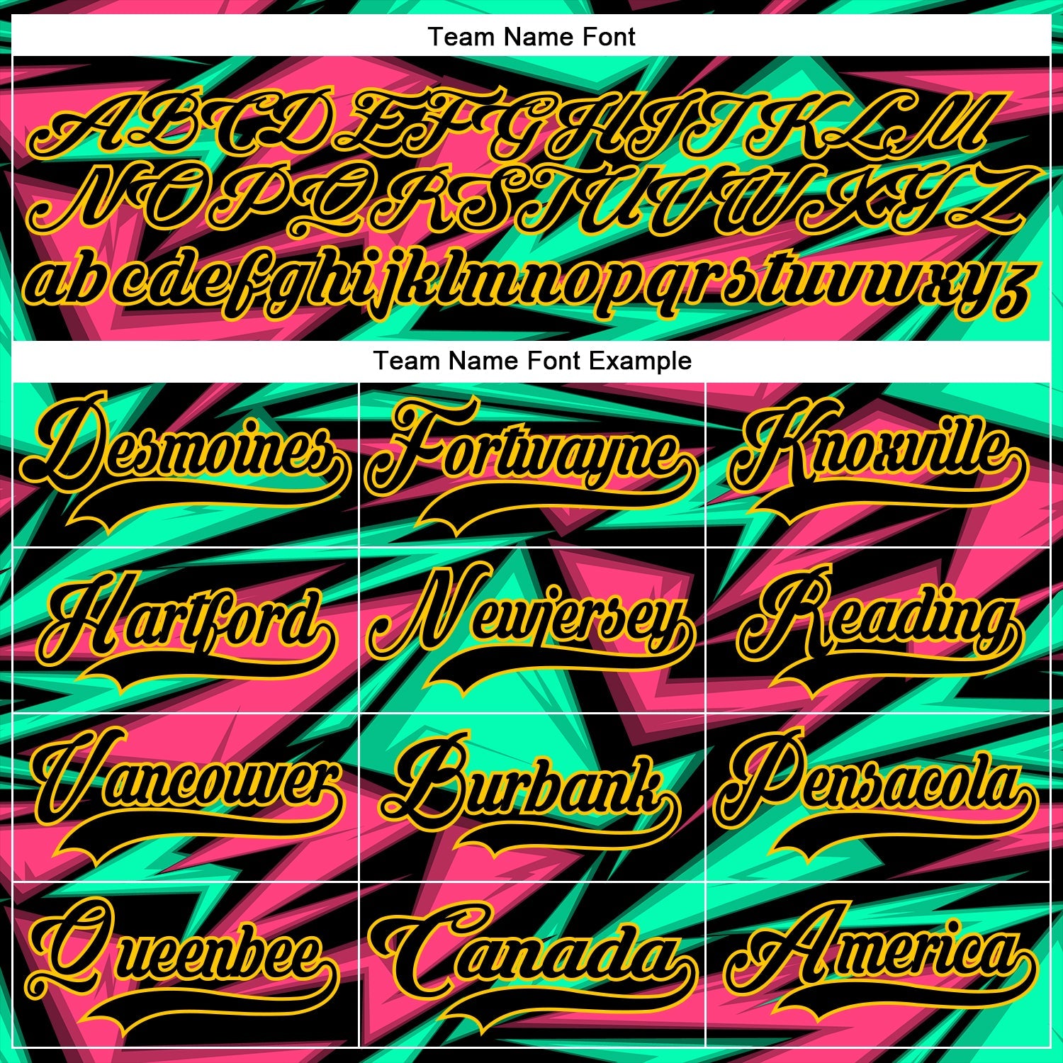 Custom Black Green Pink-Yellow Lightning Hockey Lace Neck Jersey view 6