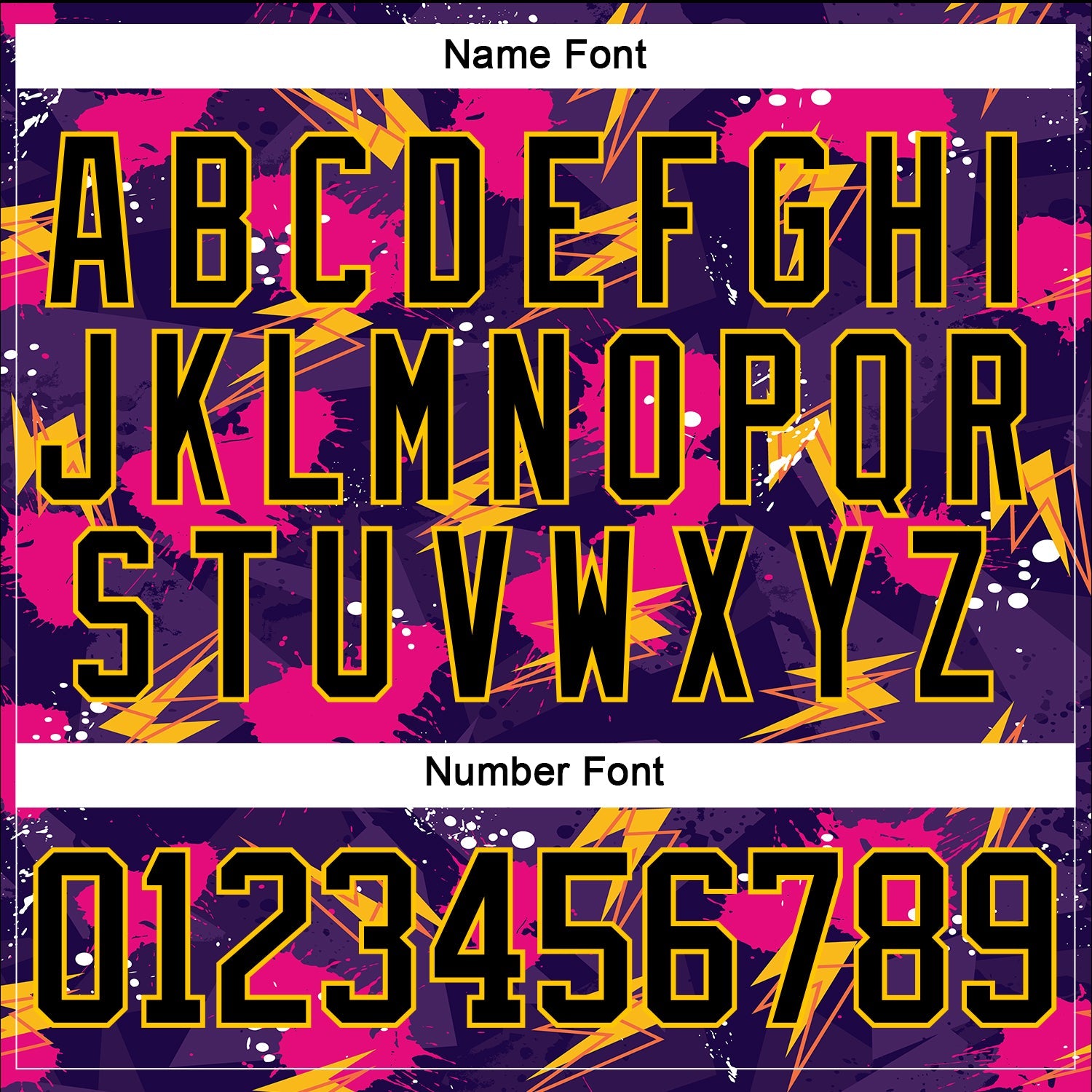 Custom Purple Black Pink-Yellow Lightning Hockey Lace Neck Jersey view 7