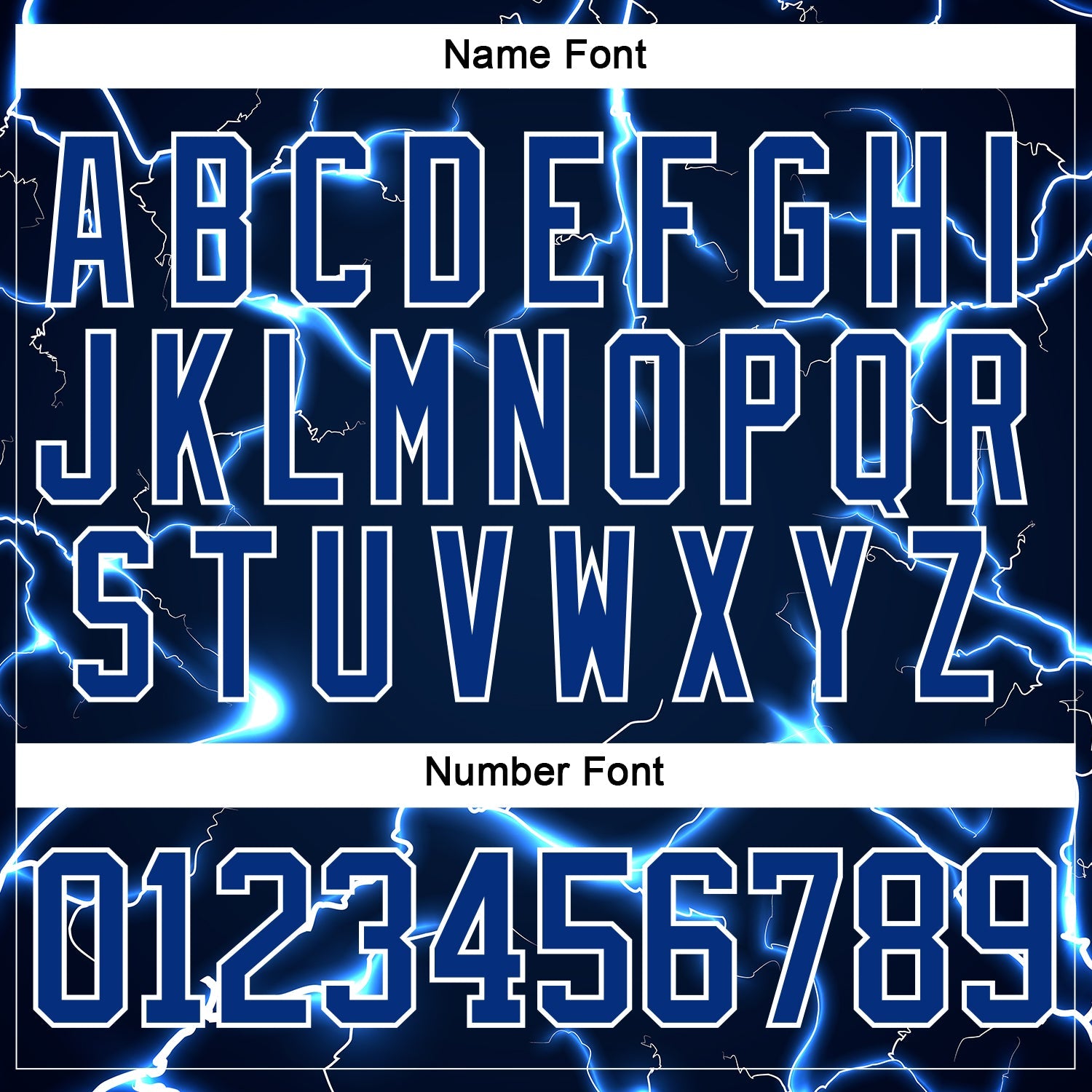Custom Navy Royal-White Lightning Hockey Lace Neck Jersey view 7