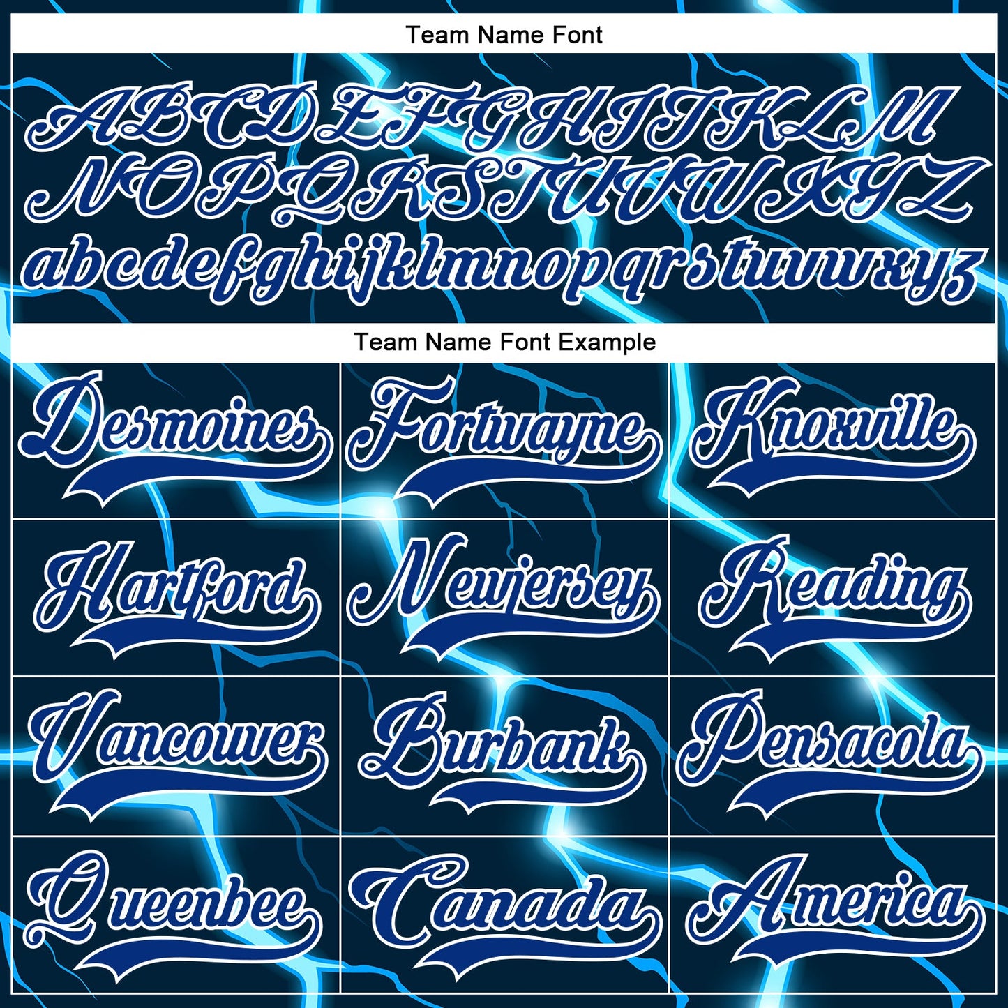 Custom Navy Royal Blue-White Lightning Hockey Lace Neck Jersey view 6