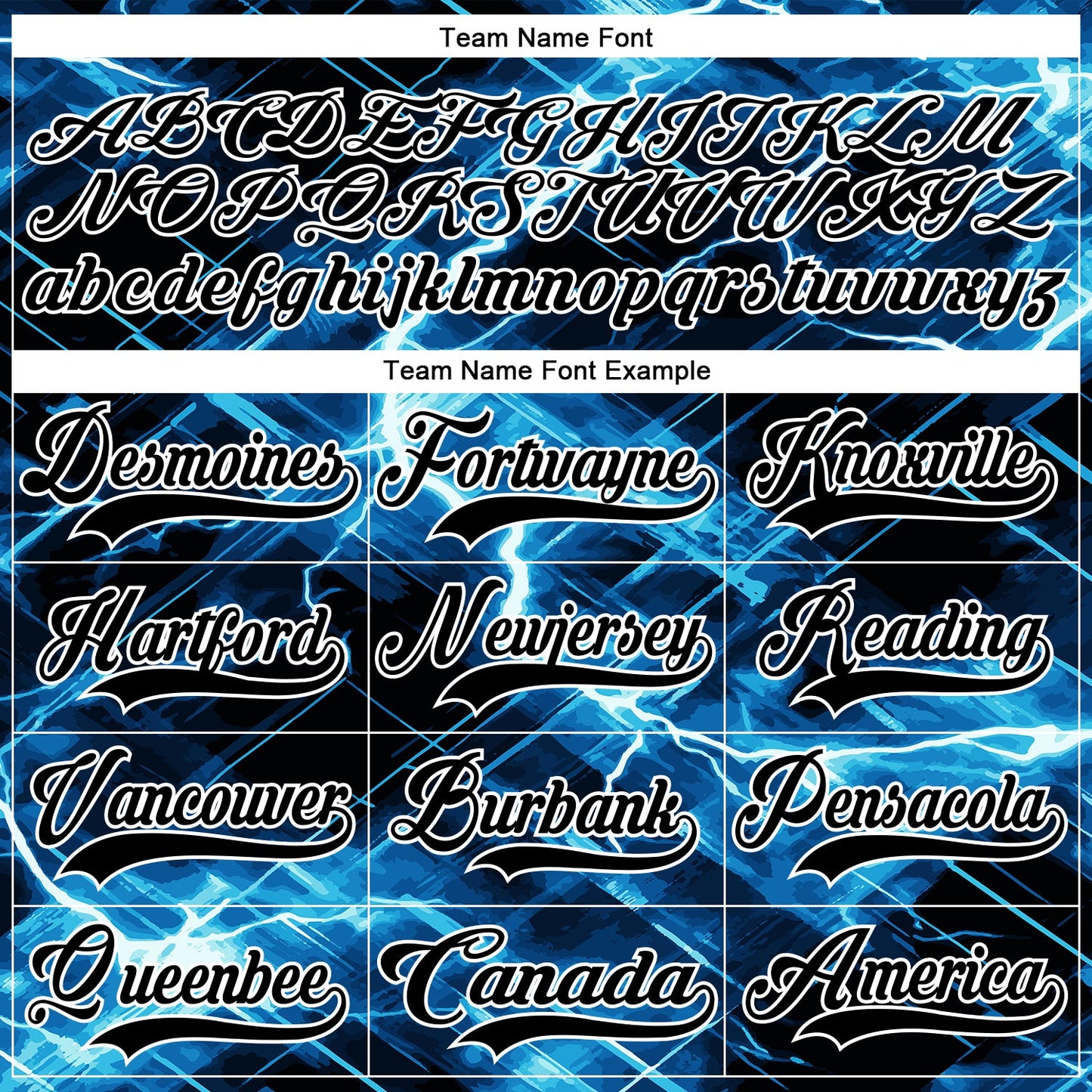Custom Black Blue-White Lightning Hockey Lace Neck Jersey view 6