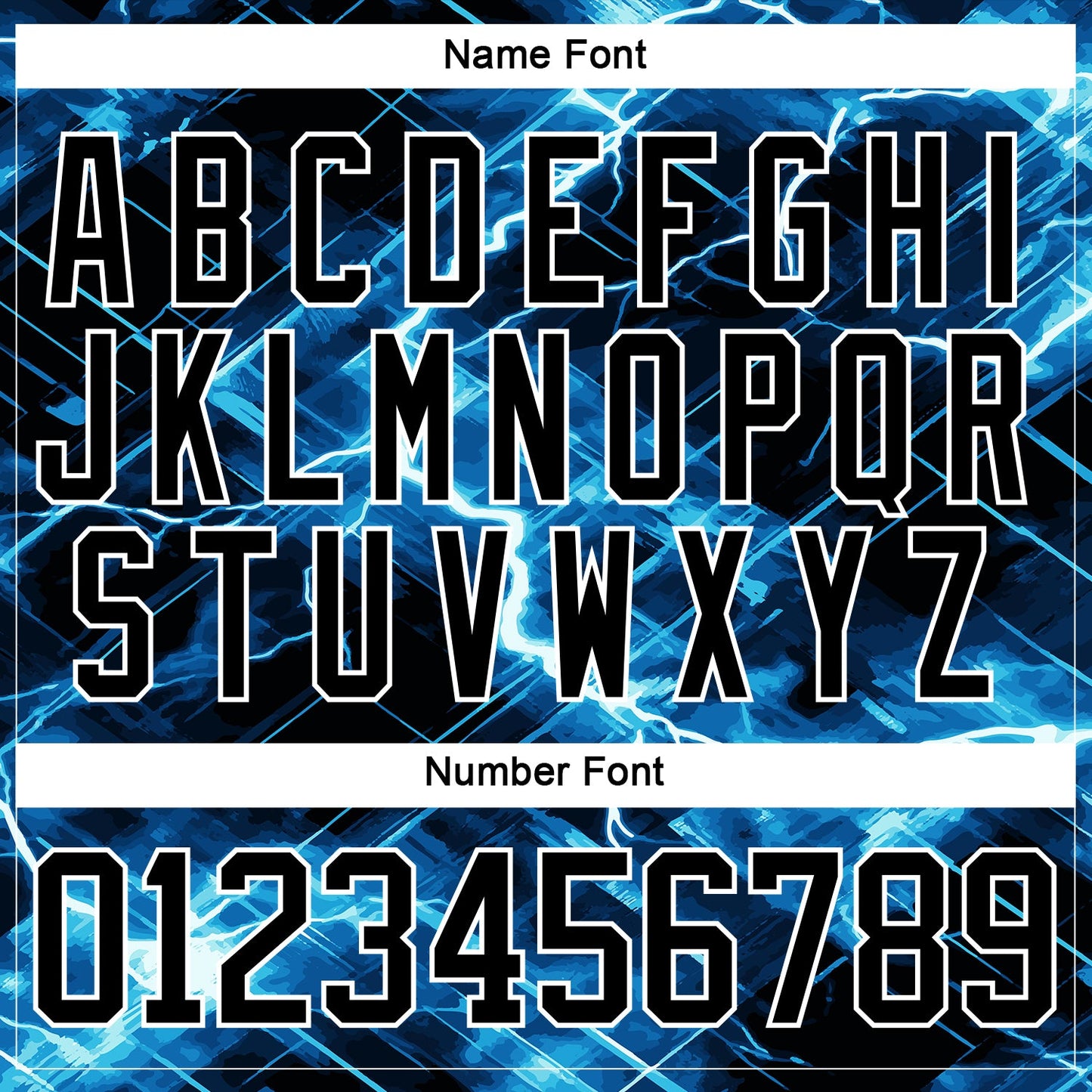 Custom Black Blue-White Lightning Hockey Lace Neck Jersey view 7