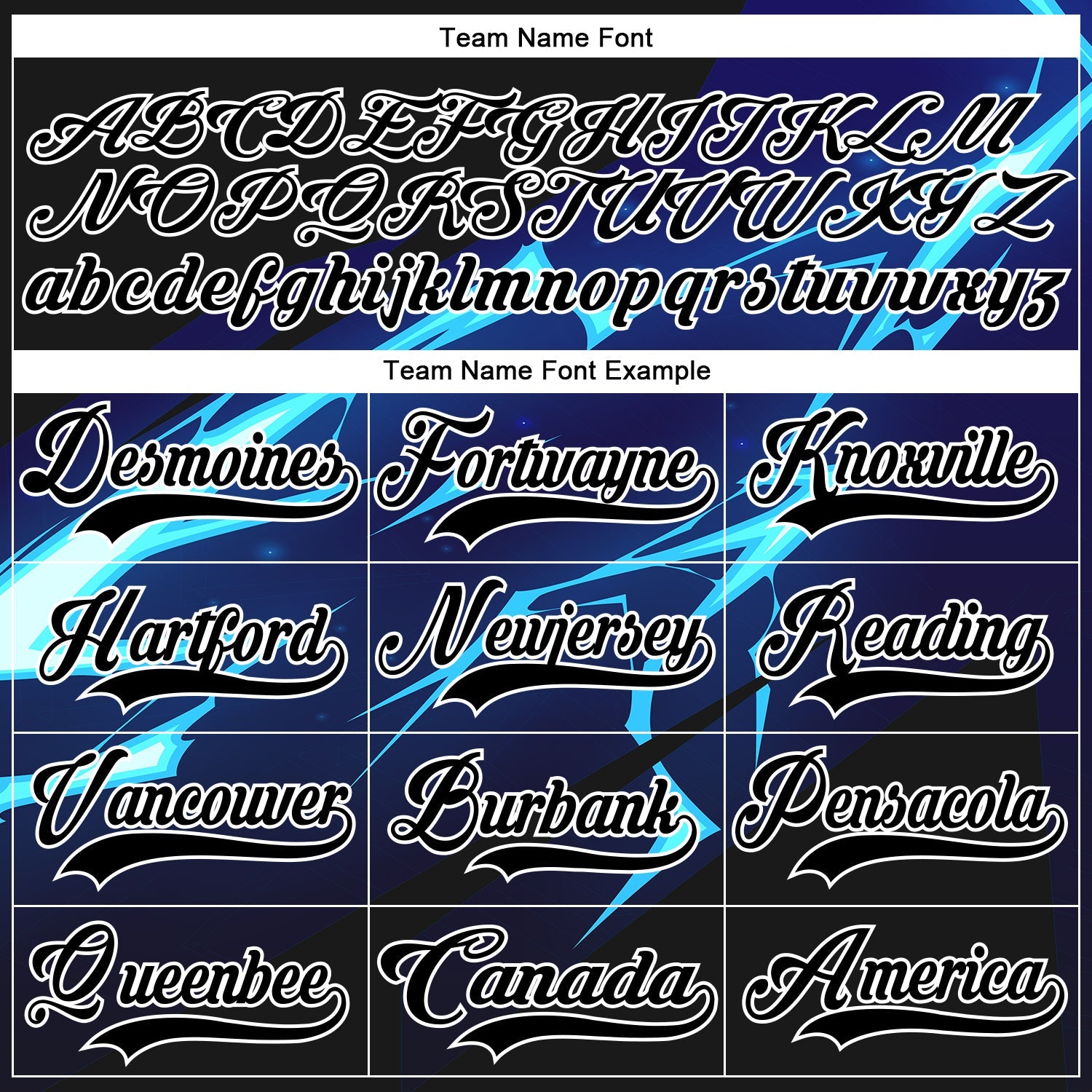 Custom Black Blue-White Lightning Hockey Lace Neck Jersey view 6