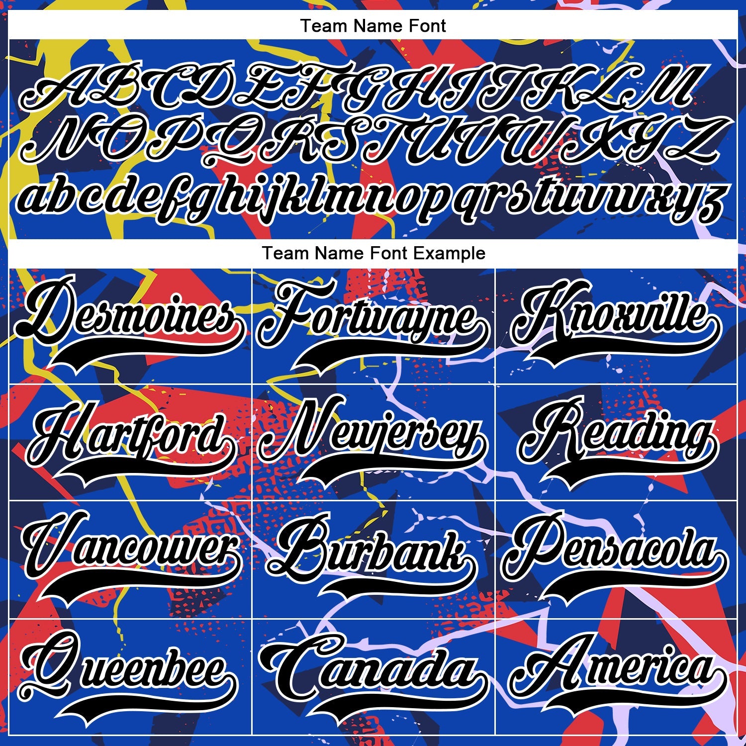 Custom Thunder Blue Black Red Yellow-White Lightning Hockey Lace Neck Jersey view 6
