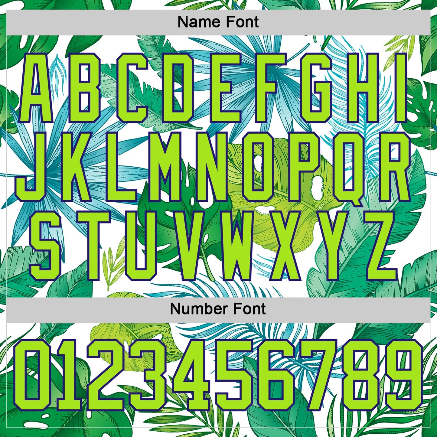 Custom Neon Yellow Neon Green Dark Purple-White Hawaii Tropical Palm Trees Hockey Lace Neck Jersey view 5