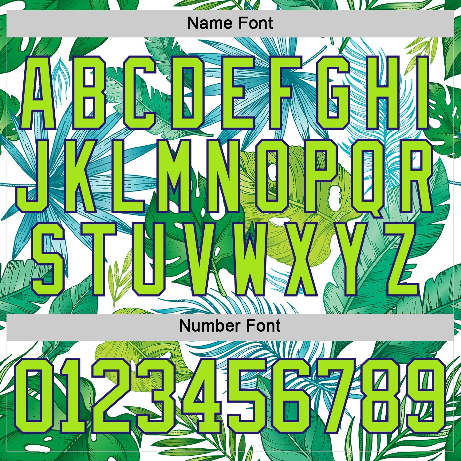 Custom Neon Yellow Neon Green Dark Purple-White Hawaii Tropical Palm Trees Hockey Lace Neck Jersey view 5