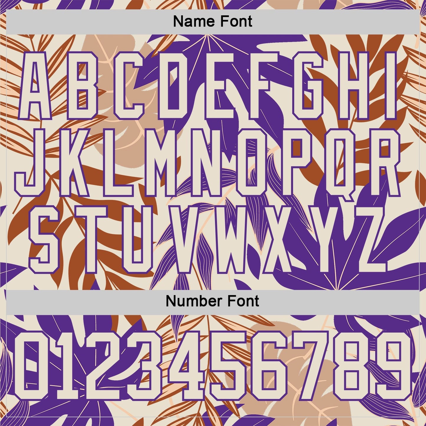 Custom Purple Cream-Texas Orange Hawaii Tropical Palm Trees Hockey Lace Neck Jersey view 5