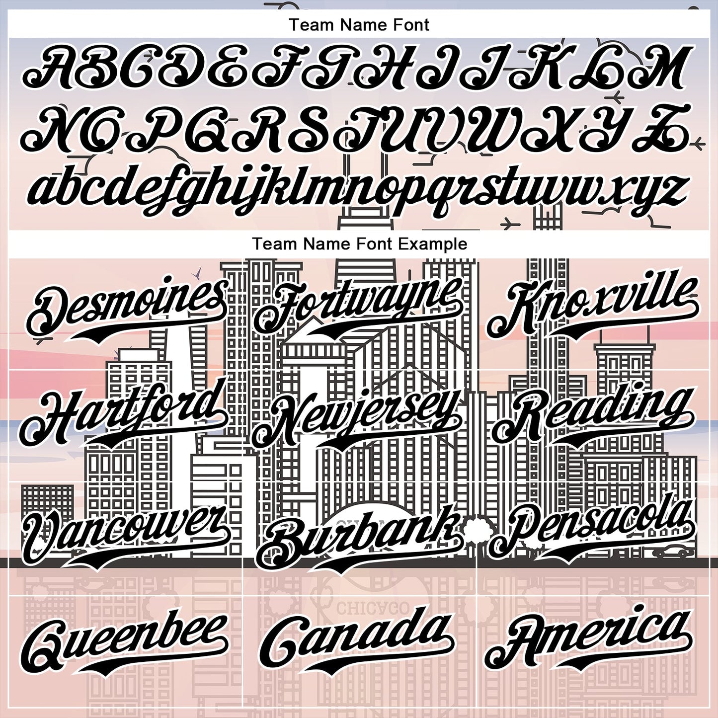 Custom Pink Black-White Chicago Illinois Cityscape Landmark City Symbol Authentic Baseball Jersey view 4