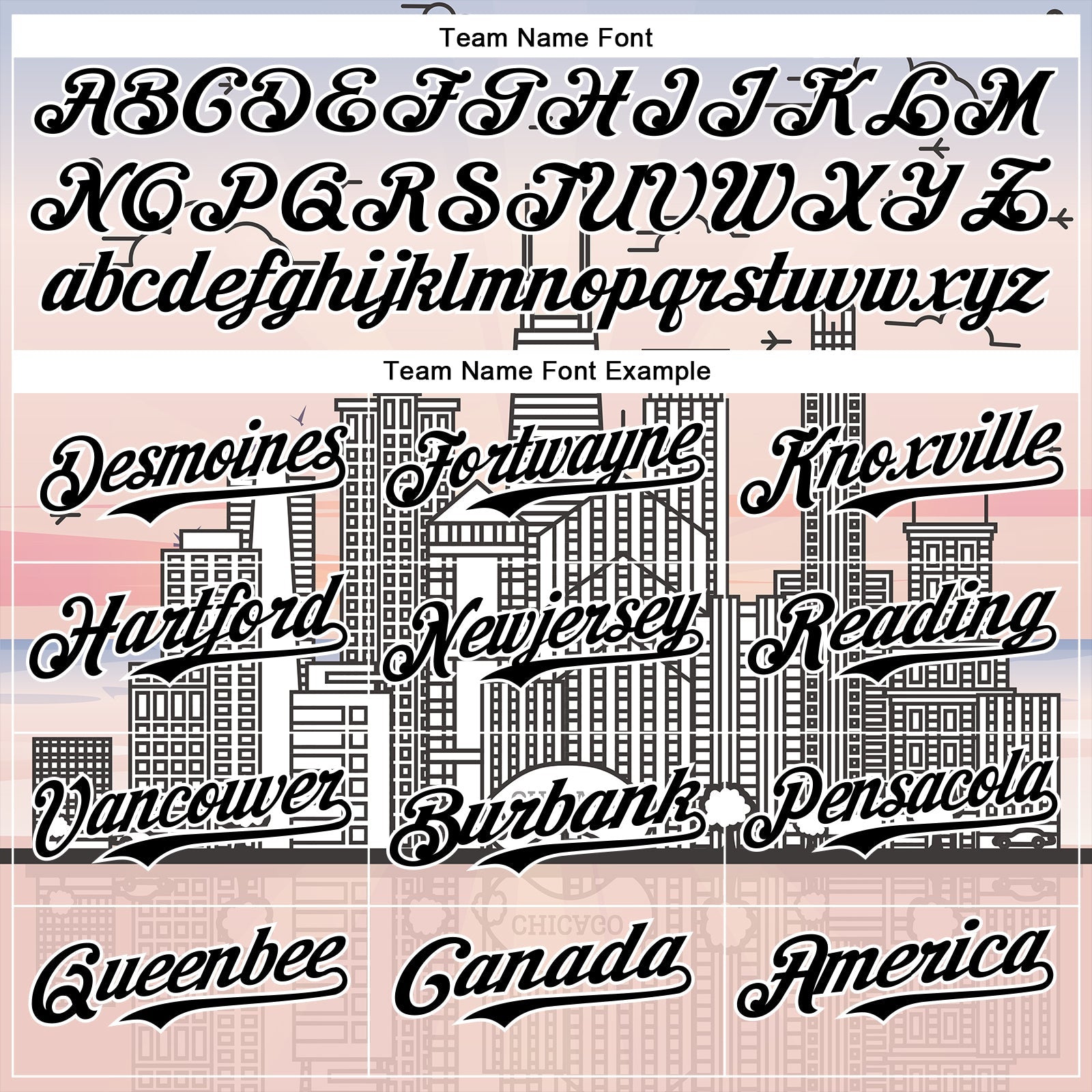 Custom Pink Black-White Chicago Illinois Cityscape Landmark City Symbol Authentic Baseball Jersey view 4