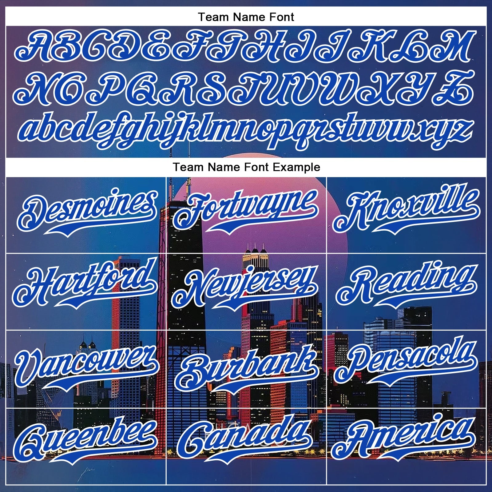 Custom Blue Thunder Blue-White Chicago Illinois Nightscape Landmark City Symbol Authentic Baseball Jersey view 4