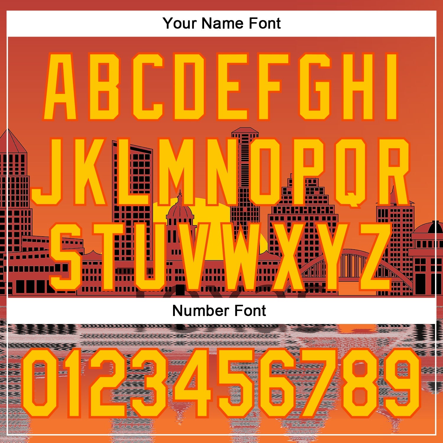 Custom Orange Yellow Dallas Texas Sunset Cityscape Landmark City Symbol Authentic Baseball Jersey view 5