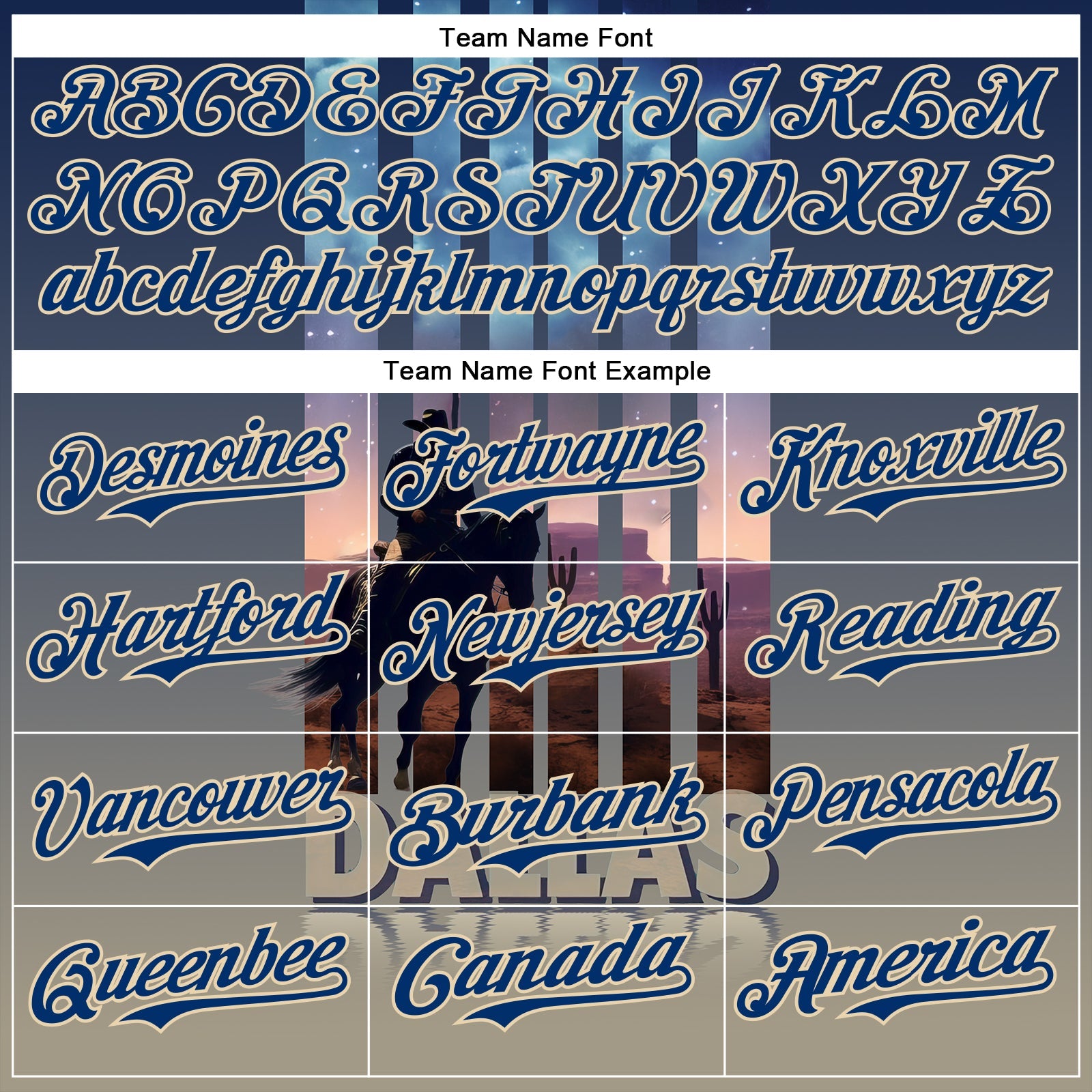 Custom Blue US Navy Blue City Cream-Gray Dallas Texas Western Cowboy City Symbol Authentic Baseball Jersey view 4