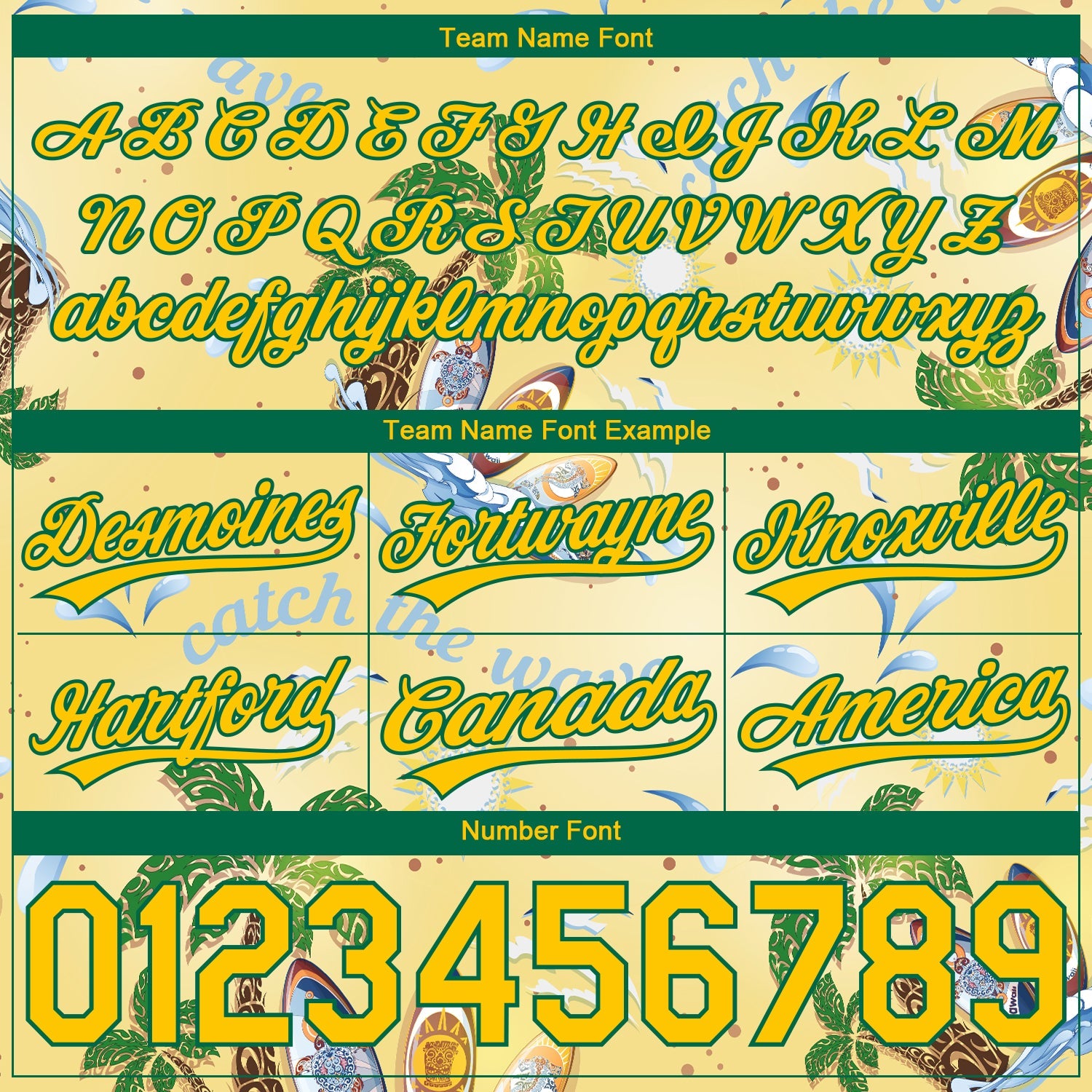 Custom Yellow Kelly Green 3D Pattern Tropical Beach Hawaii Palm Trees Authentic Basketball Shorts view 3