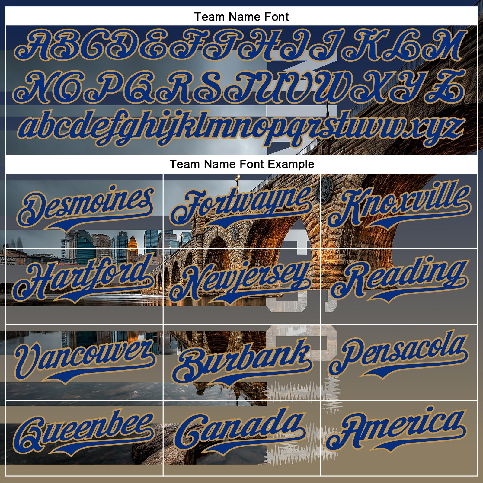Custom Blue Royal Gray-Old Gold Minnesota Stone Bridge Landmark City Symbol Authentic Baseball Jersey view 4