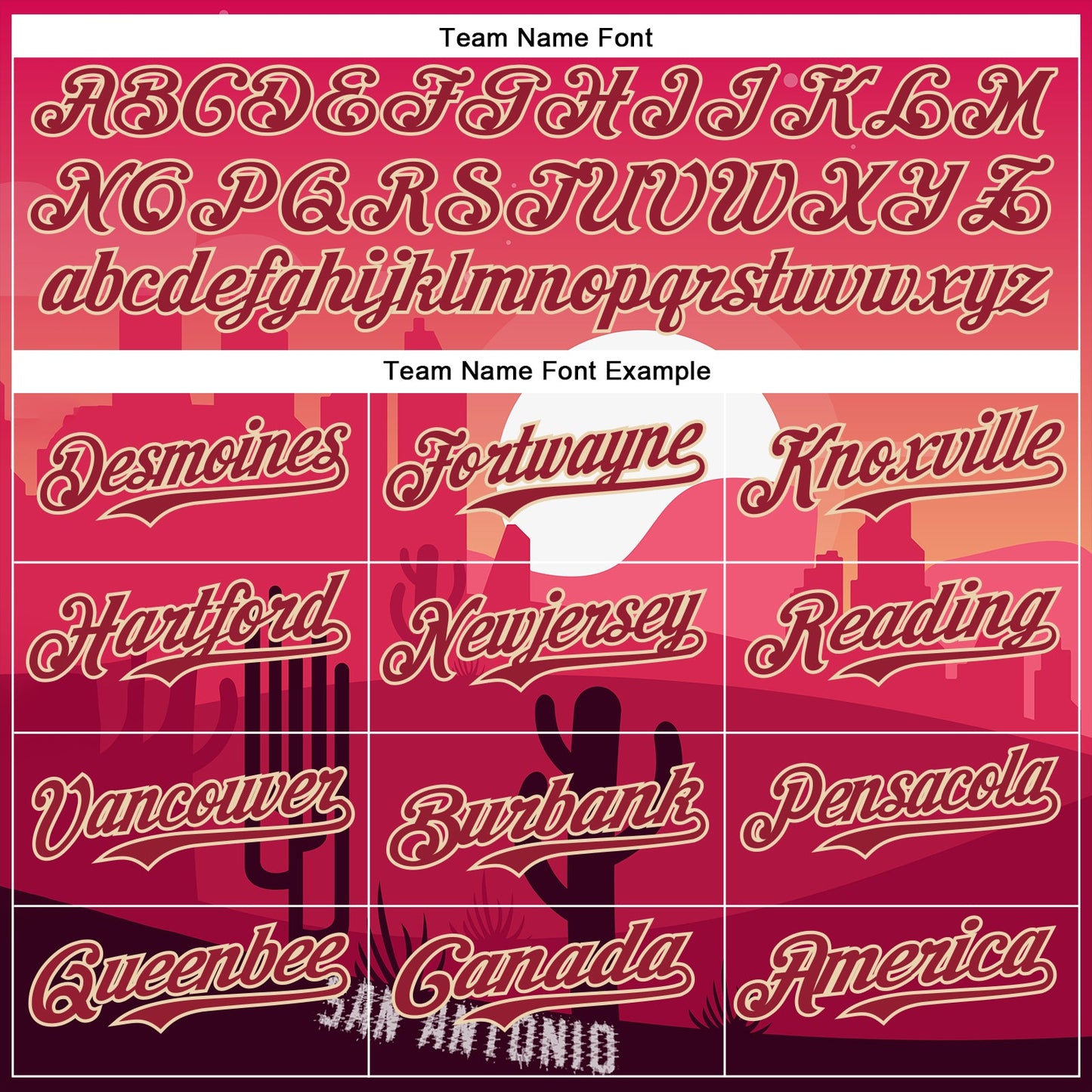 Custom Pink Cardinal-City Cream San Antonio Cactus Western Sunset City Symbol Authentic Baseball Jersey view 4
