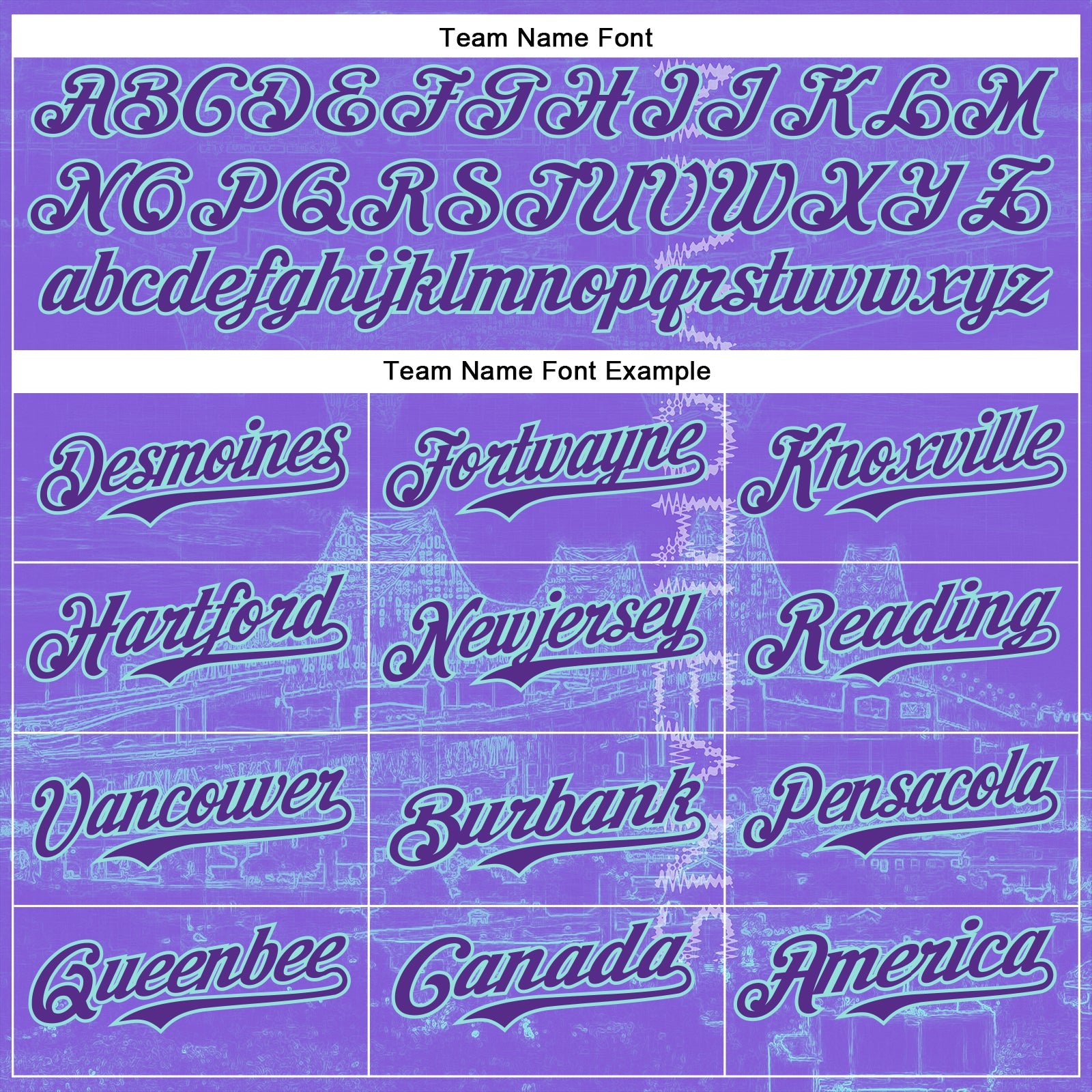 Custom Purple Ice Blue New Orleans Louisiana Mississippi River Bridge Cityscape City Symbol Authentic Baseball Jersey view 4