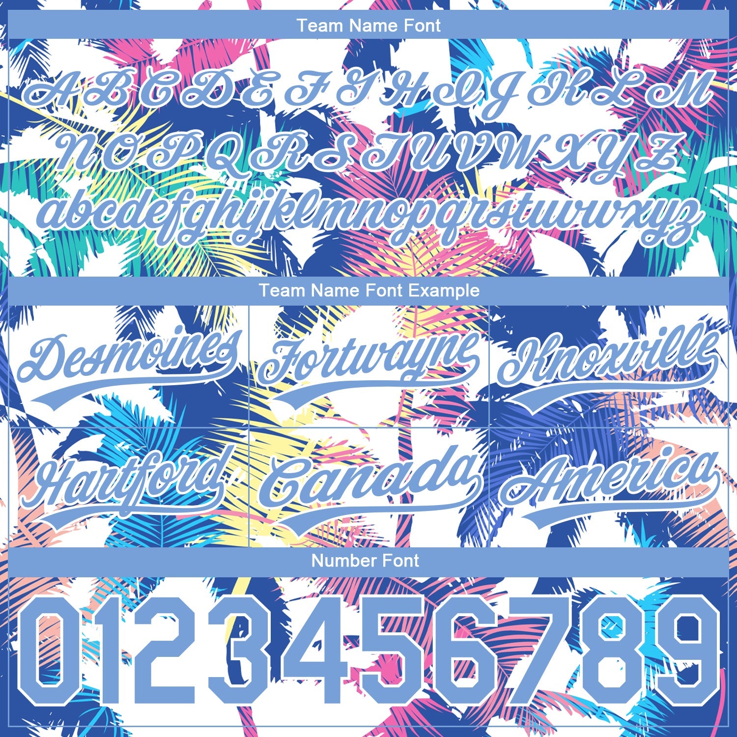 Custom White Light Blue 3D Pattern Hawaii Palm Trees Authentic Basketball Shorts view 3