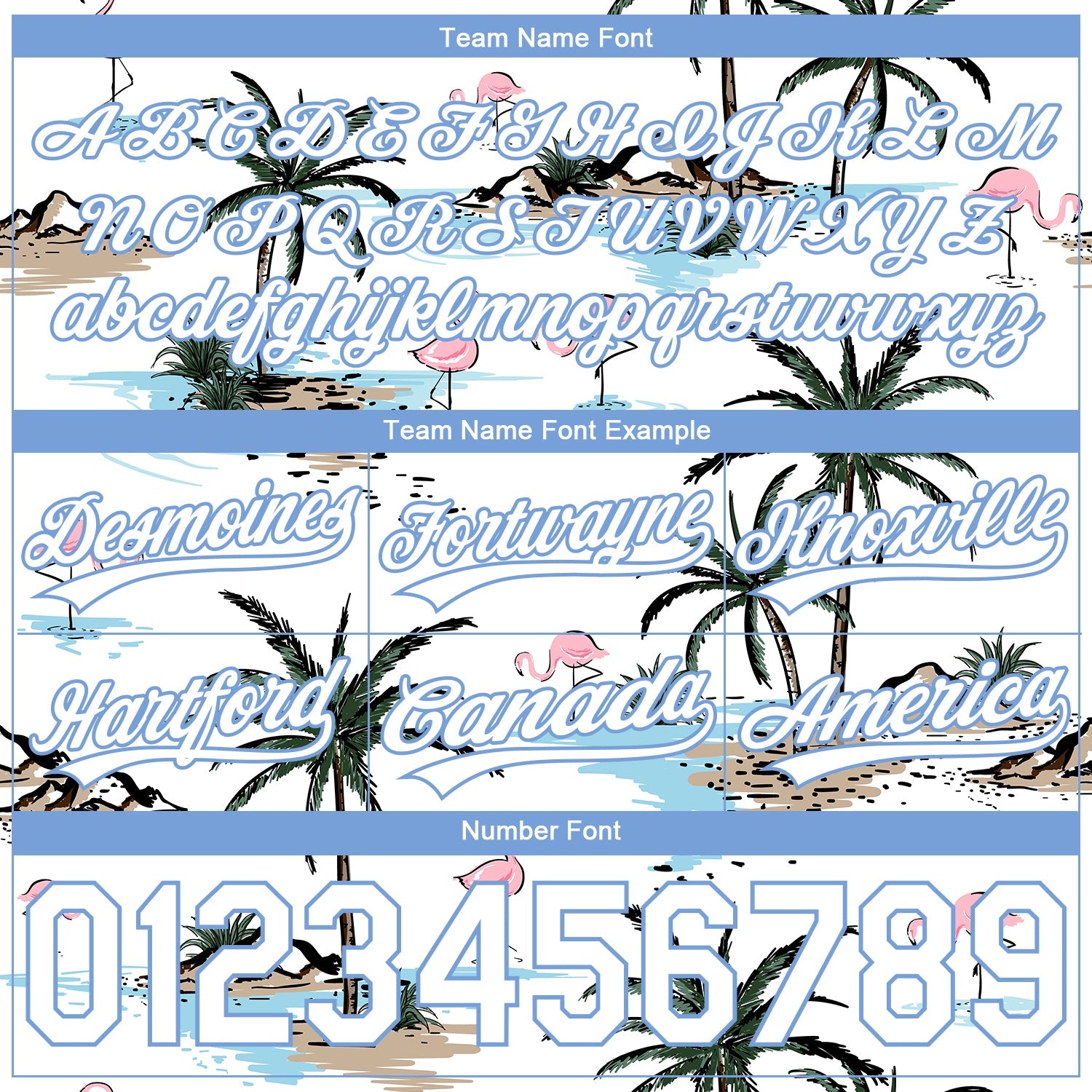 Custom White Light Blue 3D Pattern Hawaii Palm Trees Authentic Basketball Shorts view 3