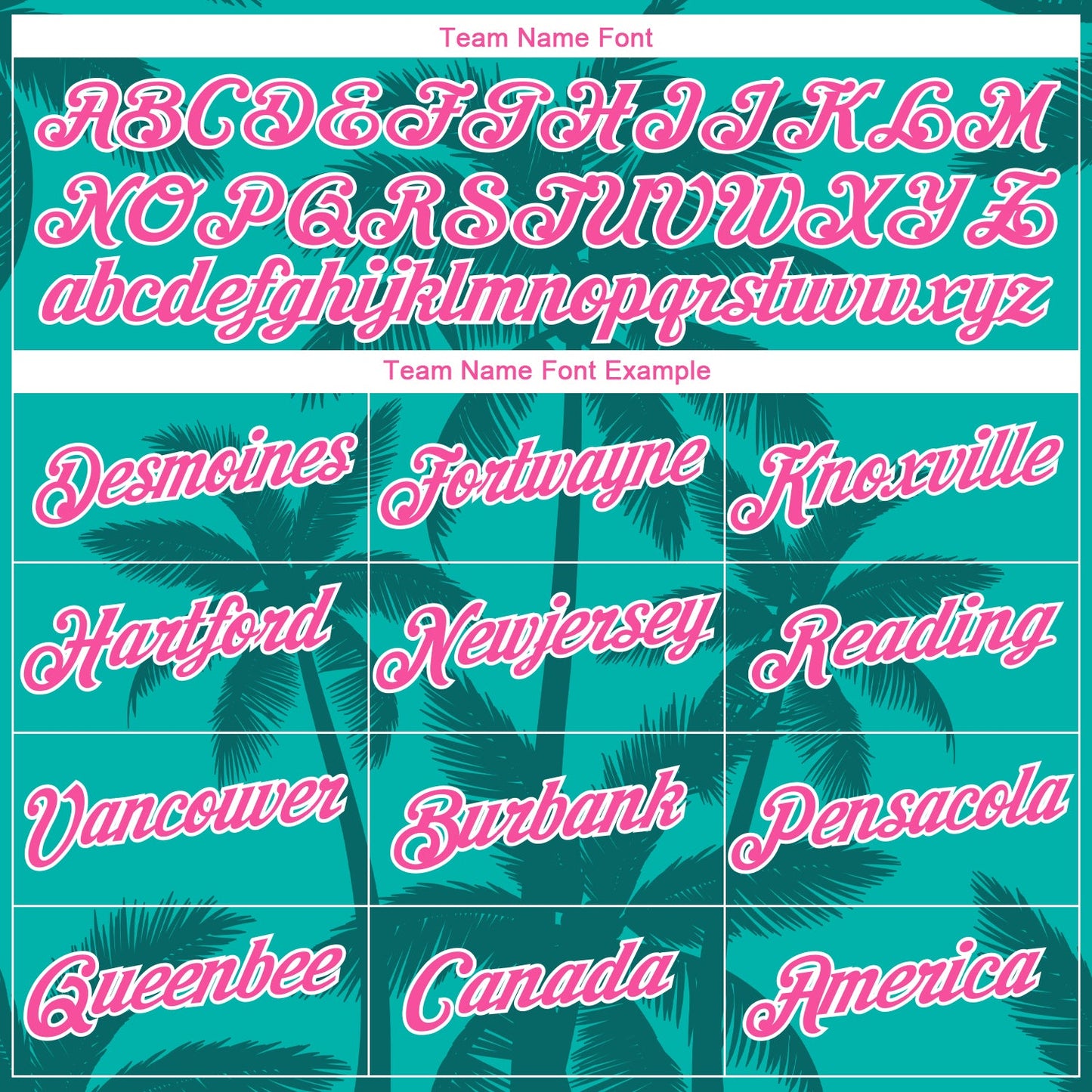 Custom Aqua Pink Teal-White Tropical Hawaii Palm Trees Performance T-Shirt view 3