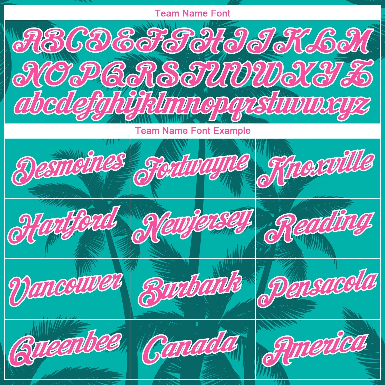 Custom Aqua Pink Teal-White Tropical Hawaii Palm Trees Performance T-Shirt view 3