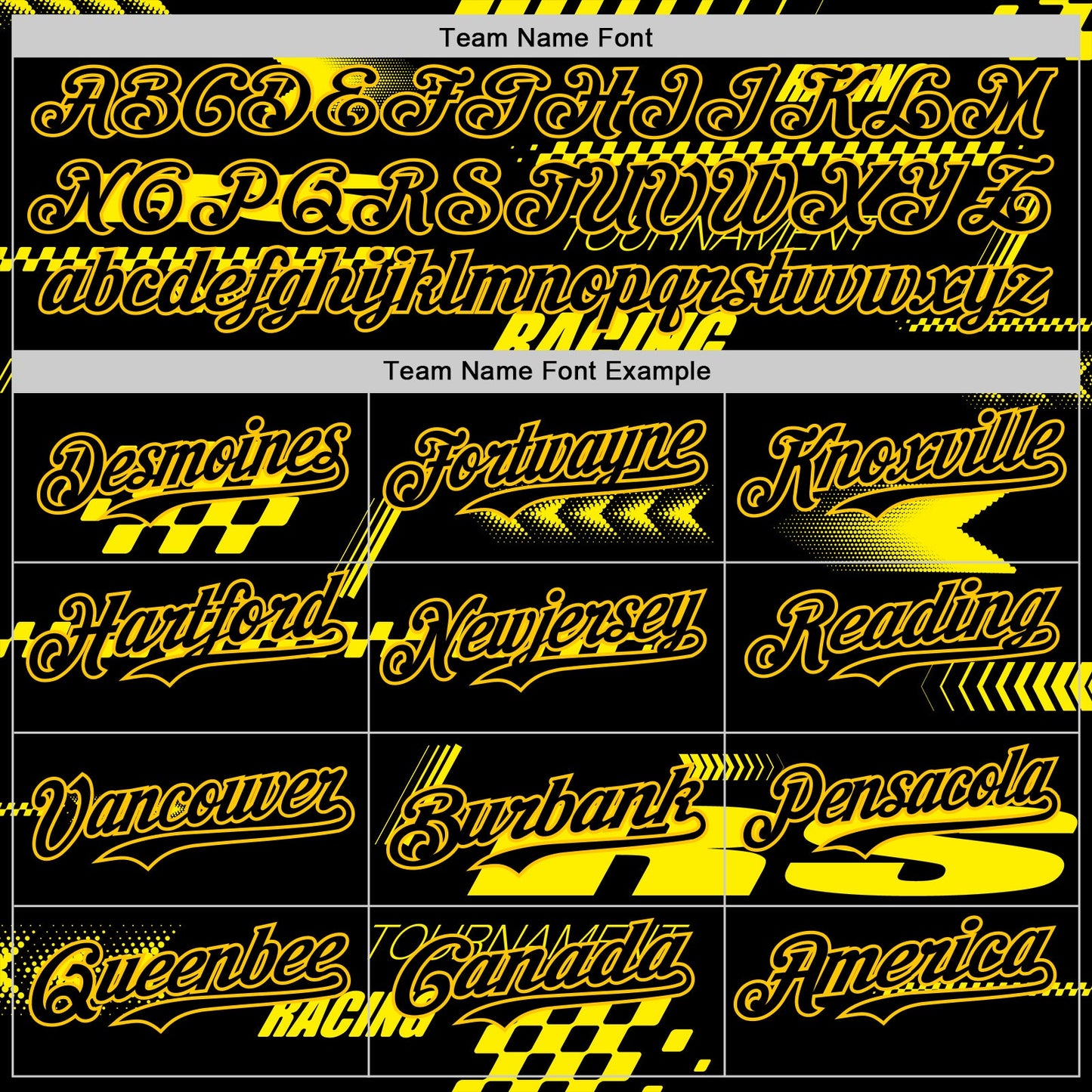 Custom Black Yellow Car Racing Formula Auto Motorsport Authentic Baseball Jersey view 4