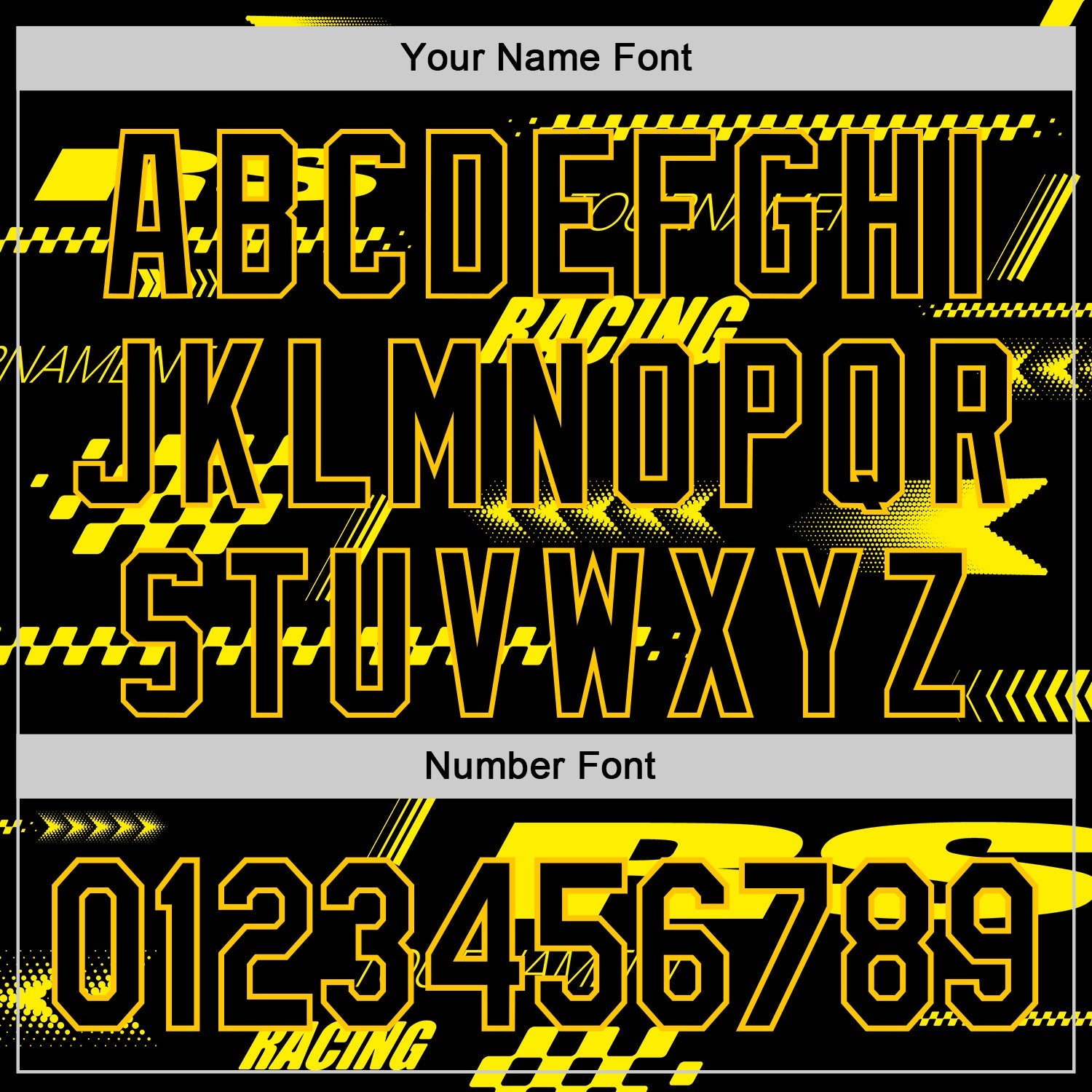 Custom Black Yellow Car Racing Formula Auto Motorsport Authentic Baseball Jersey view 5