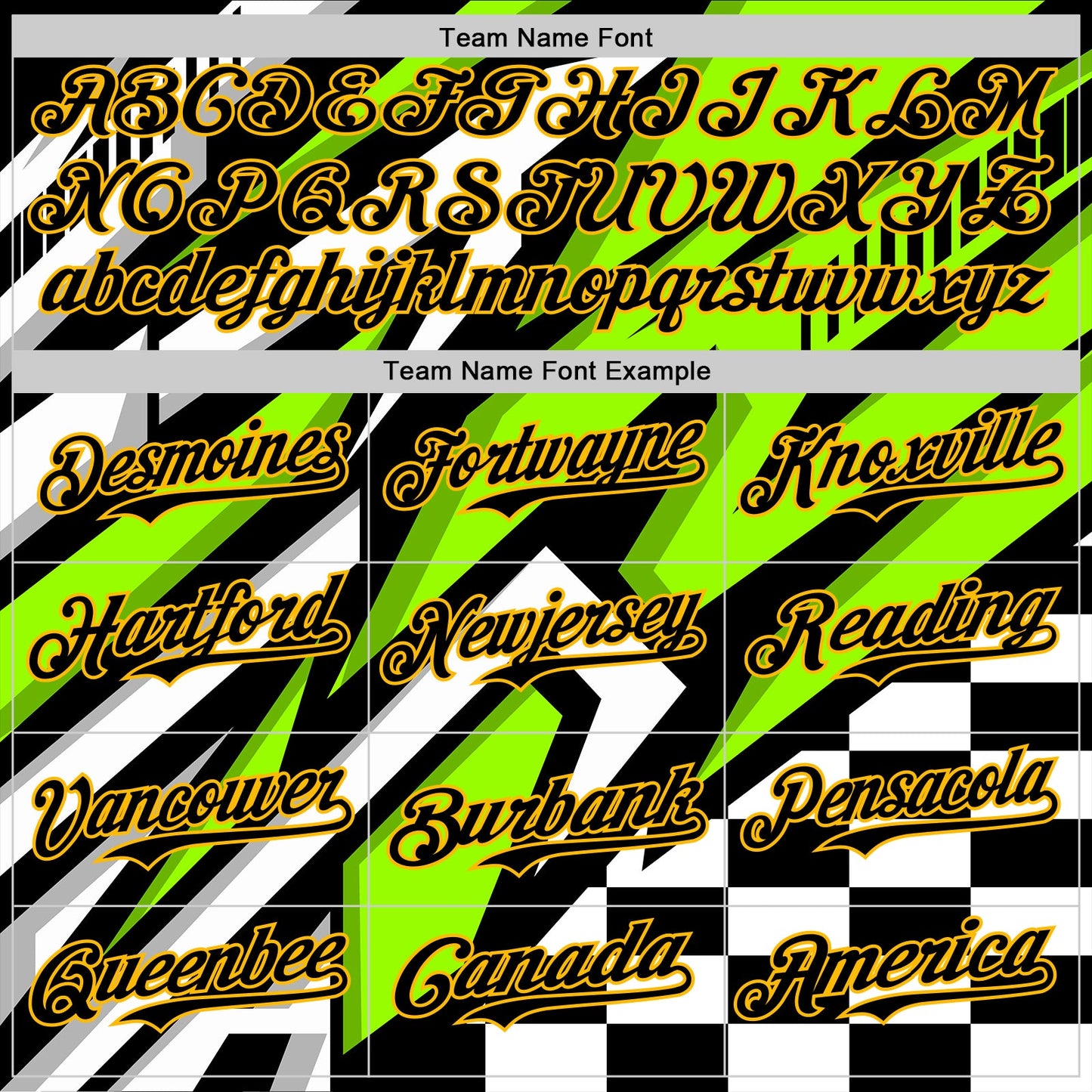 Custom Black Gold Green-White Car Racing Formula Auto Motorsport Authentic Baseball Jersey view 4