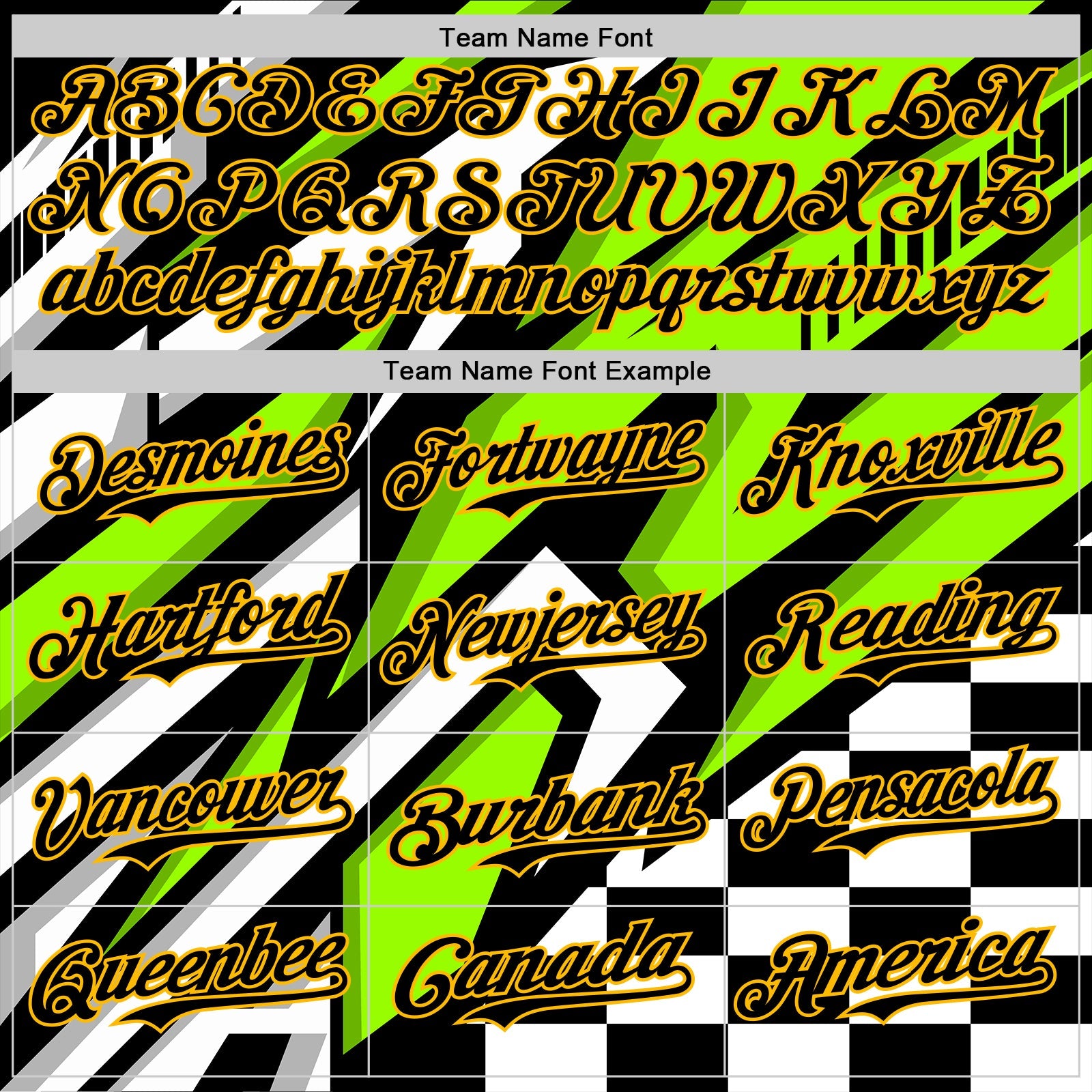 Custom Black Gold Green-White Car Racing Formula Auto Motorsport Authentic Baseball Jersey view 4