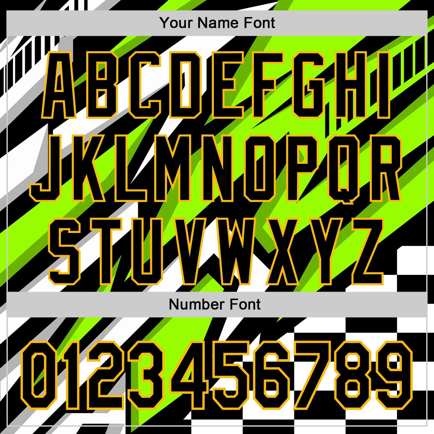 Custom Black Gold Green-White Car Racing Formula Auto Motorsport Authentic Baseball Jersey view 5