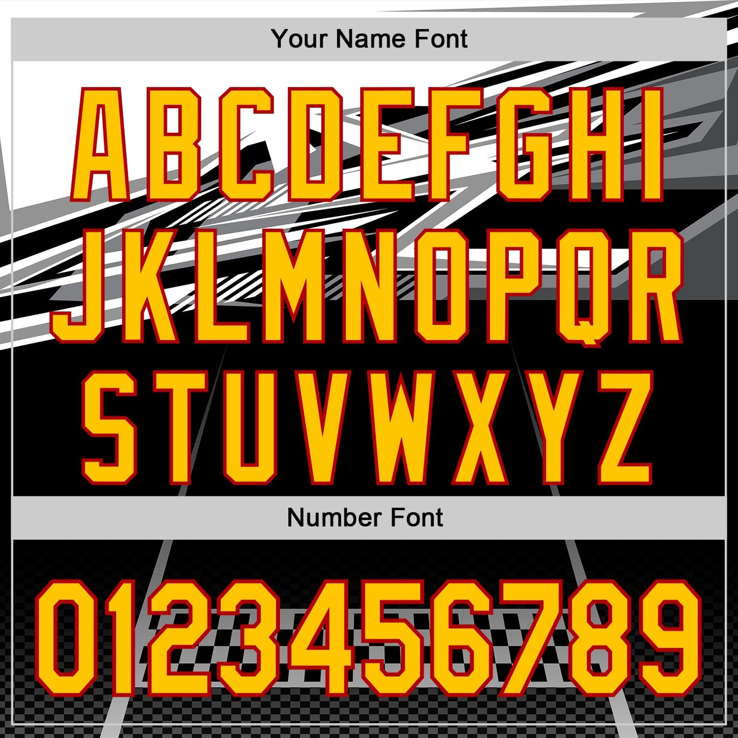Custom Black Yellow Red White-Gray Car Racing Formula Auto Motorsport Authentic Baseball Jersey view 5