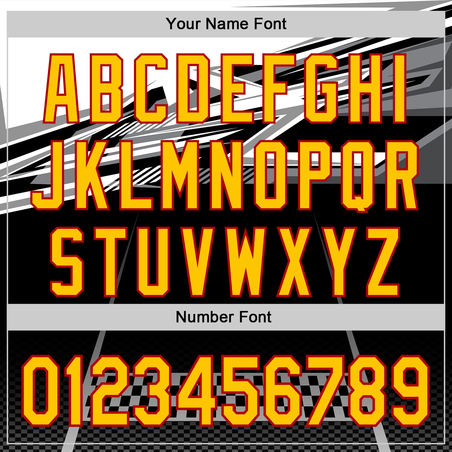 Custom Black Yellow Red White-Gray Car Racing Formula Auto Motorsport Authentic Baseball Jersey view 5