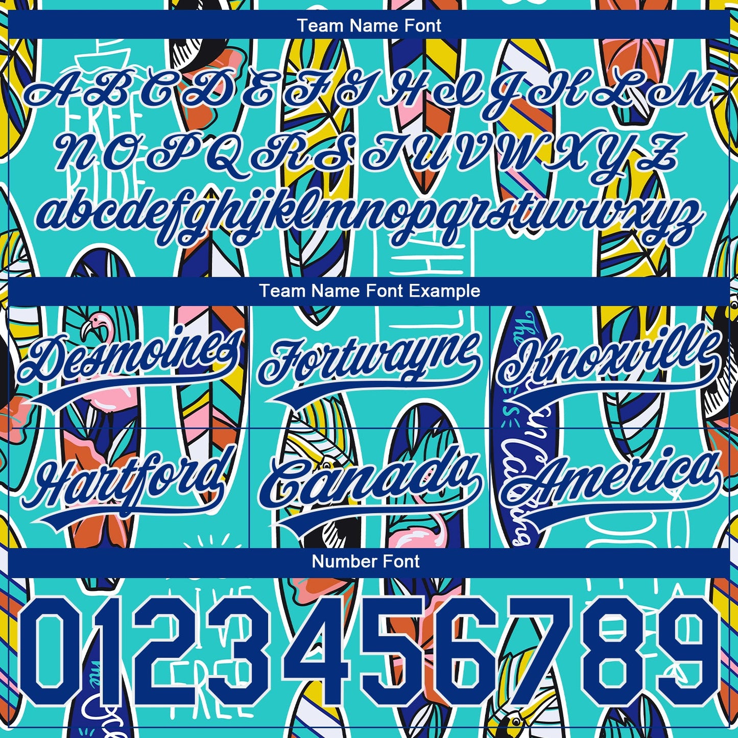 Custom Aqua Royal-White 3D Pattern Tropical Hawaii Palm Leaves Beach Surfing Authentic Basketball Shorts view 3