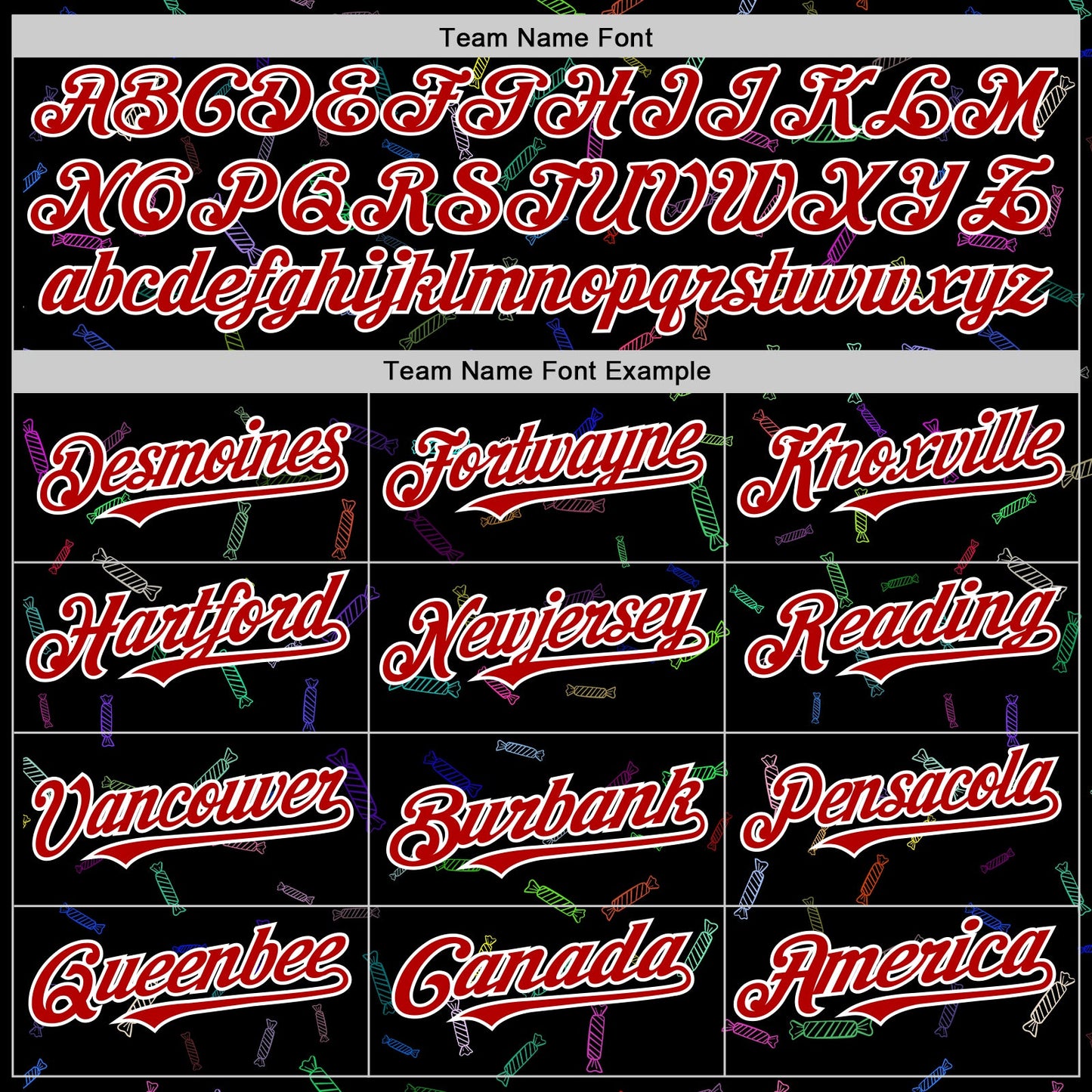 Custom Black Red-White Foodie Candy Sweets Authentic Baseball Jersey view 4