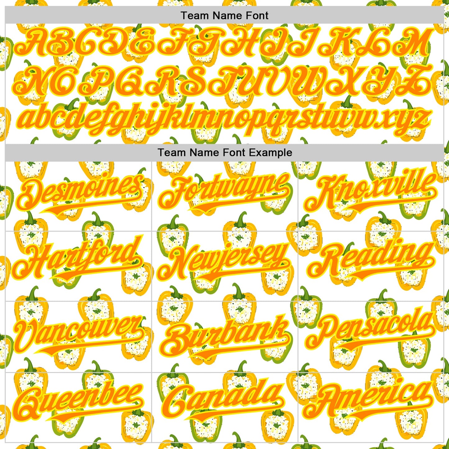 Custom White Bay Orange-Light Yellow Foodie Rice Stuffed Pepper Vegetable Authentic Baseball Jersey view 4