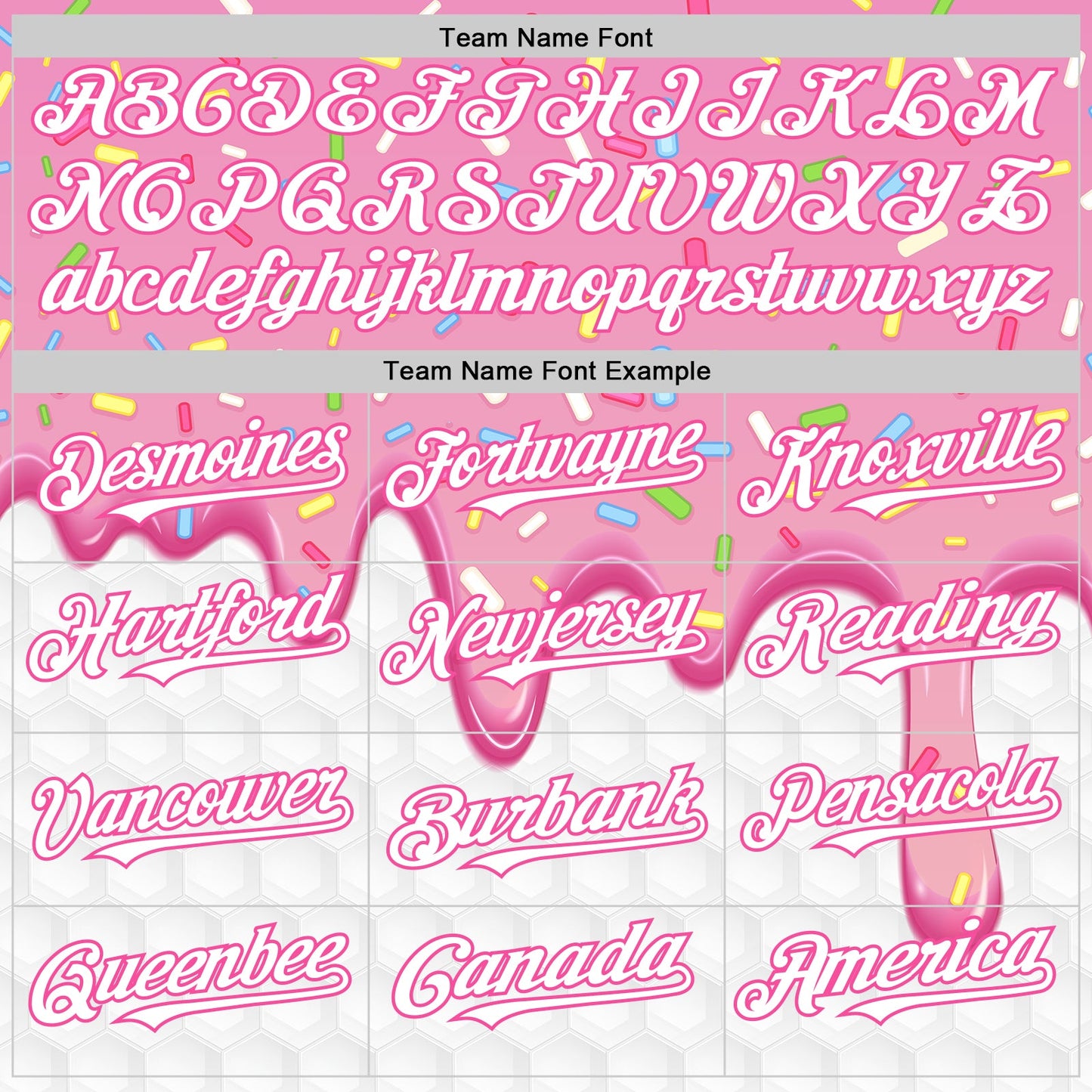 Custom Pink White Foodie Dripping Ice Cream Authentic Baseball Jersey view 4